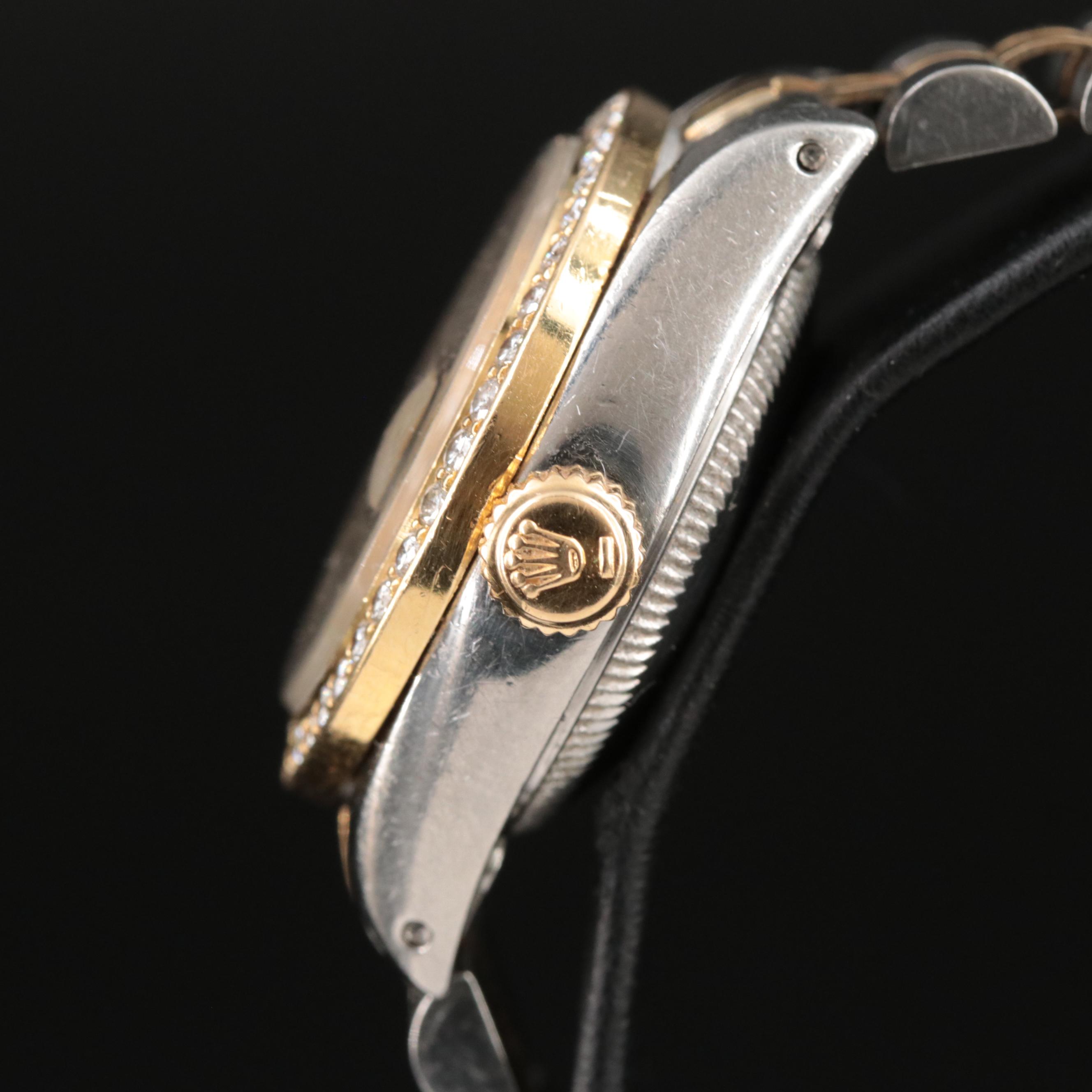 1981 Rolex Custom Diamond Dial and Bezel, Two-Tone Datejust Watch