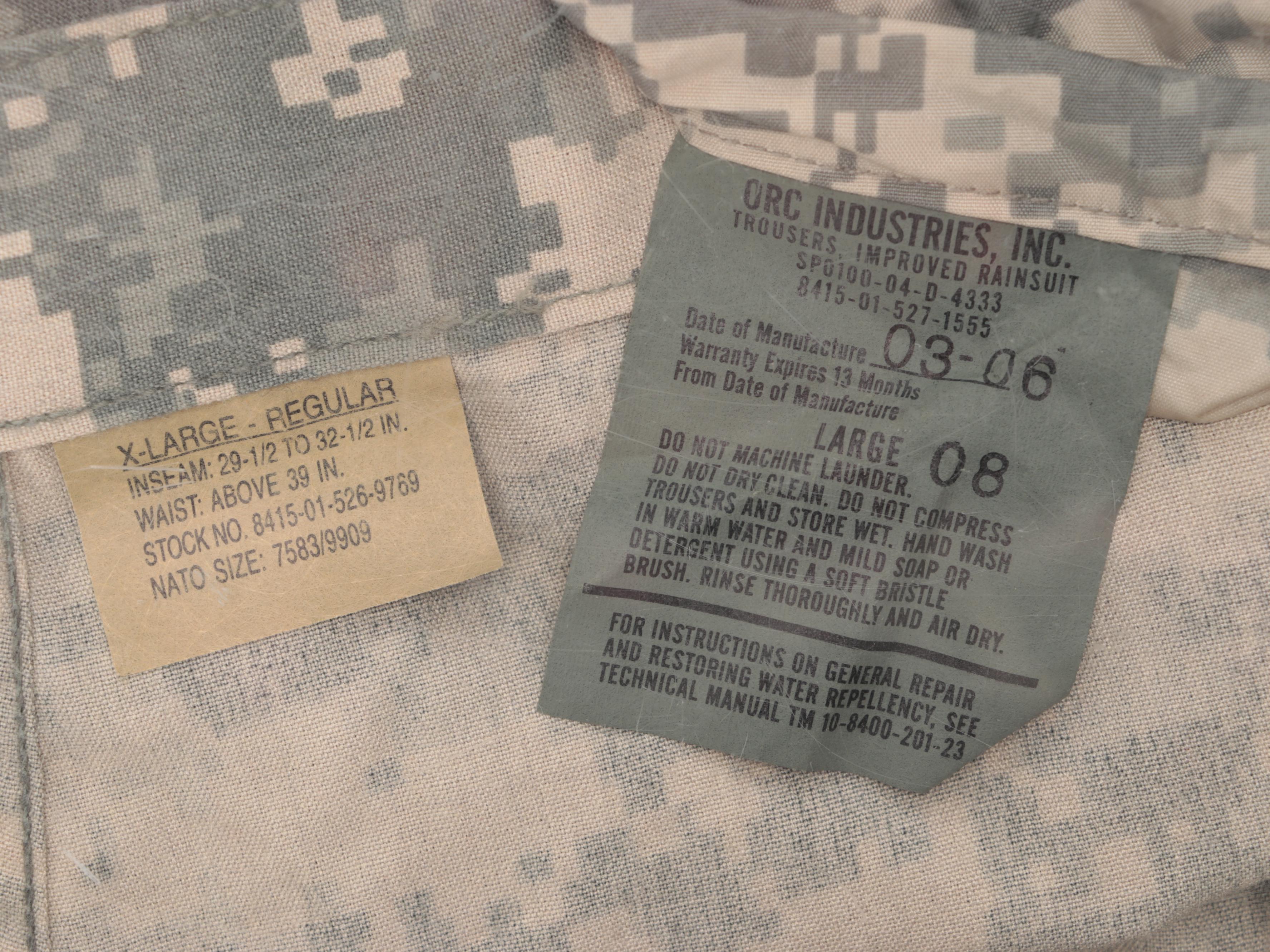 U. S. Army Universal Camouflage Pattern Uniform with Hats and Belts