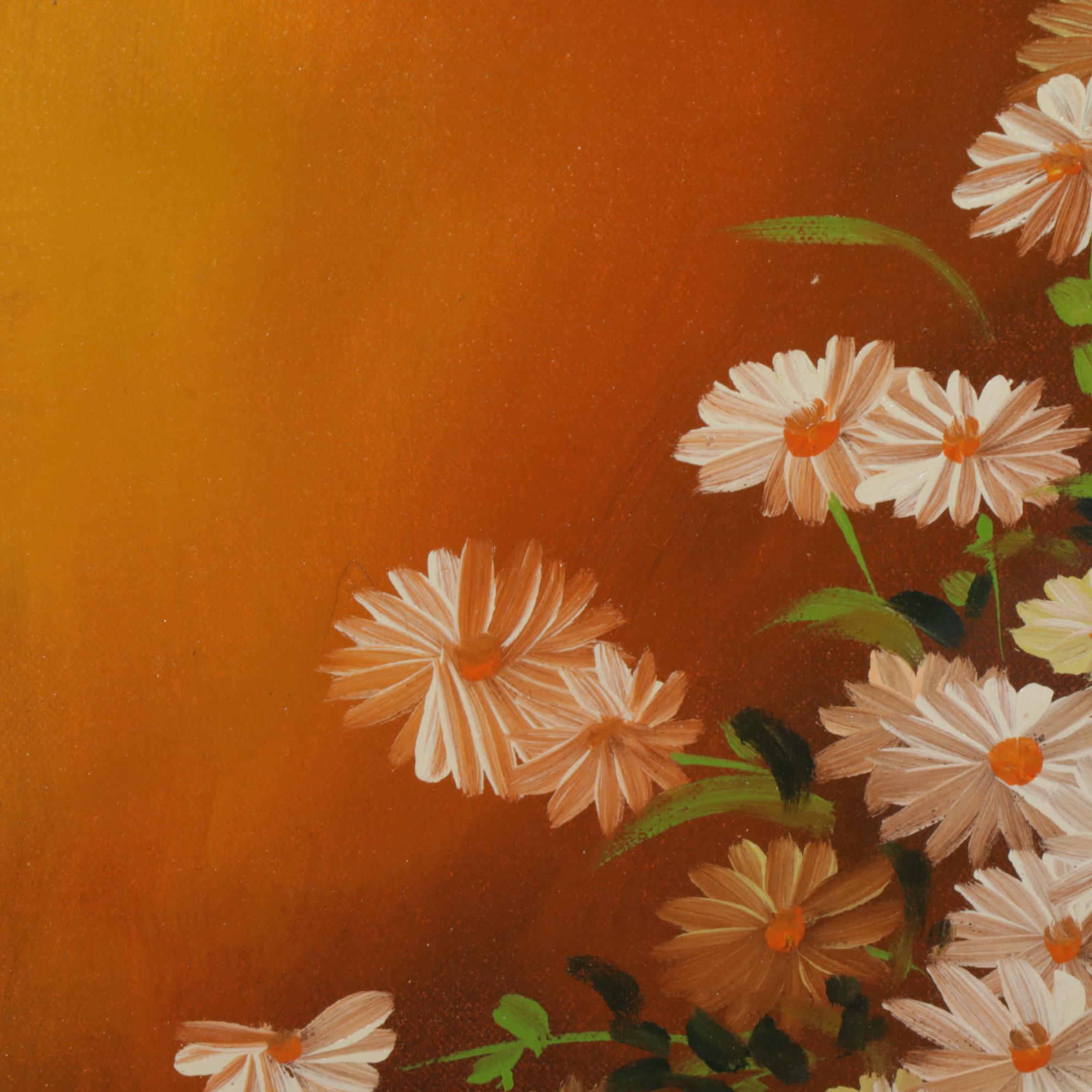 Still Life Oil Paintings of Flower Vases, Circa 2000