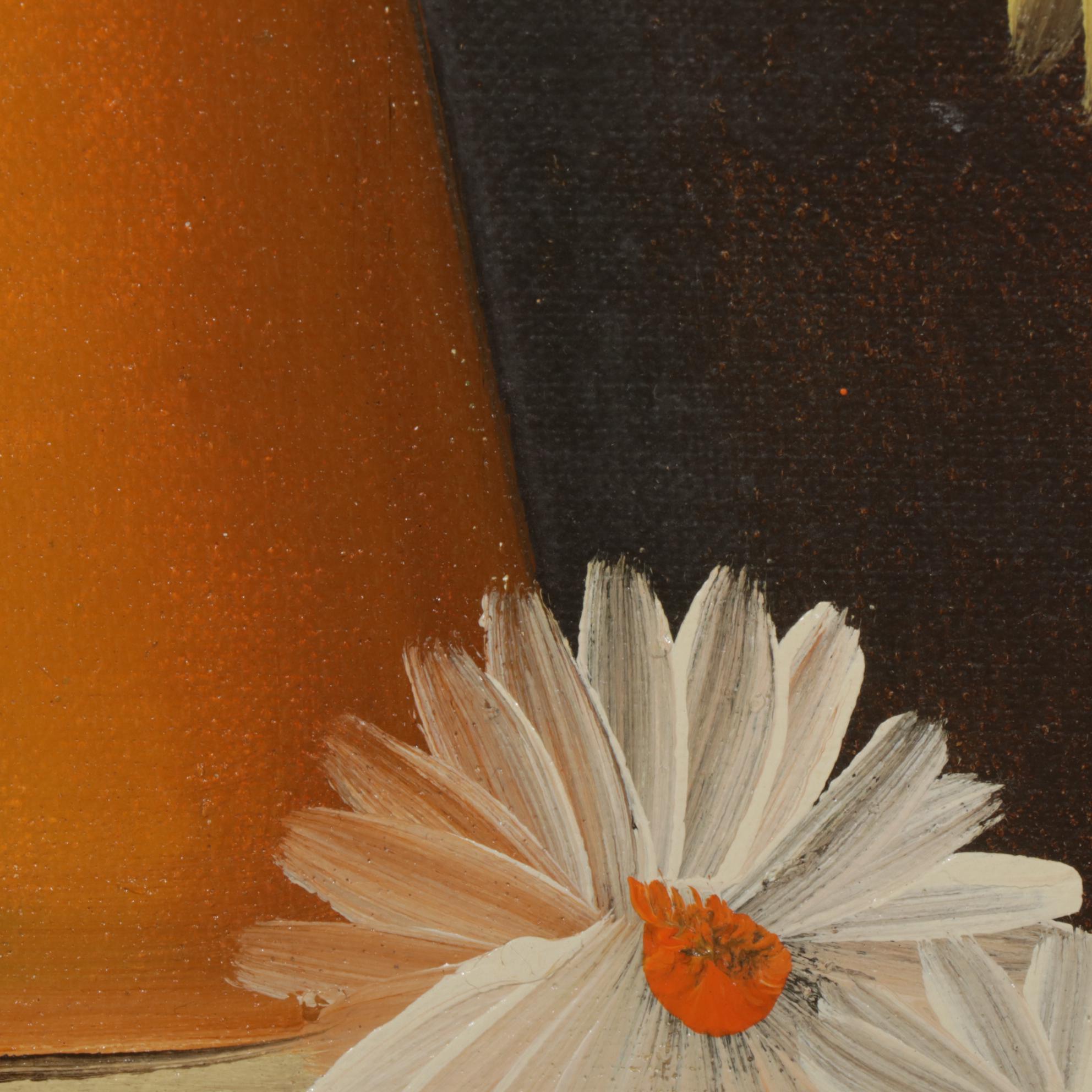 Still Life Oil Paintings of Flower Vases, Circa 2000