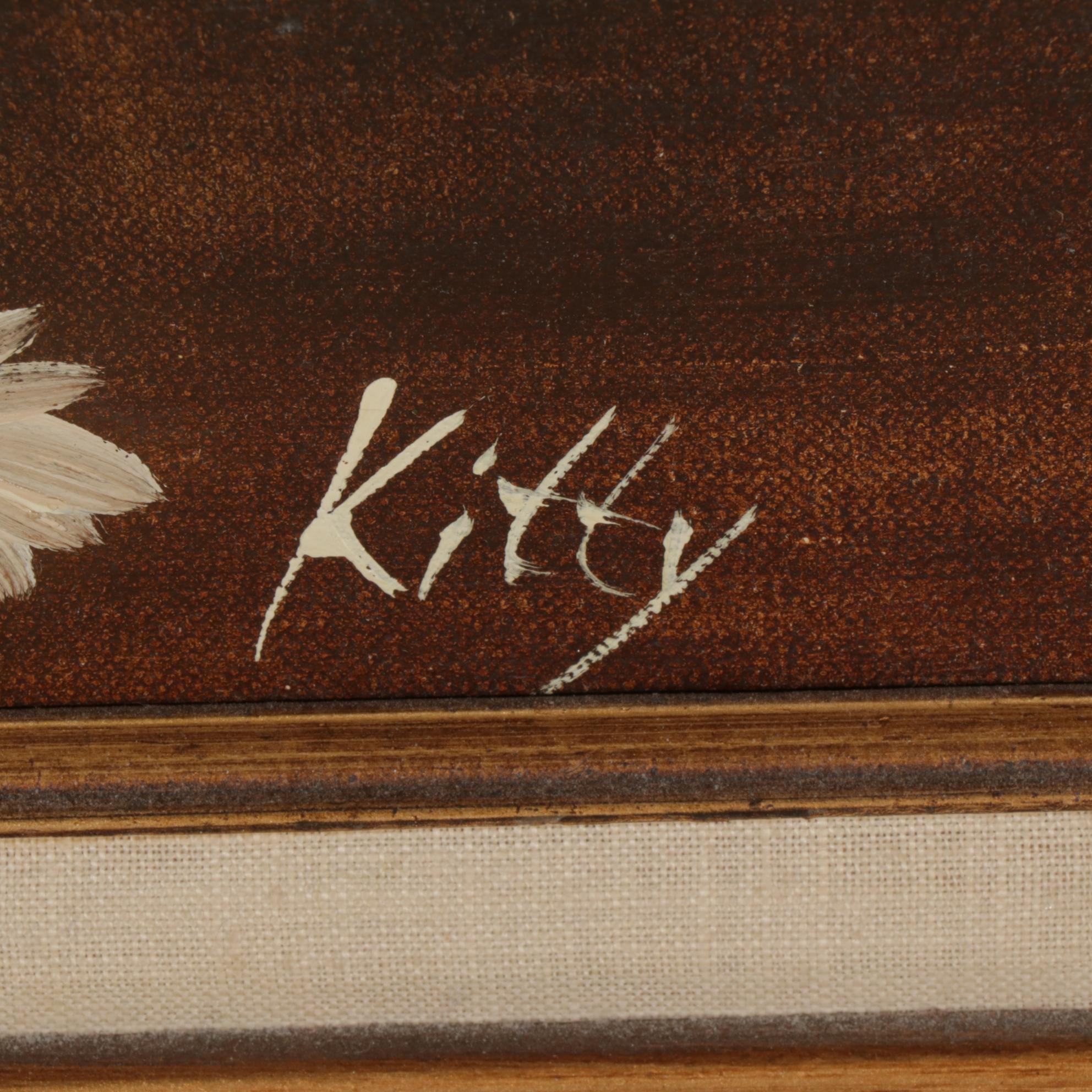 Still Life Oil Paintings of Flower Vases, Circa 2000