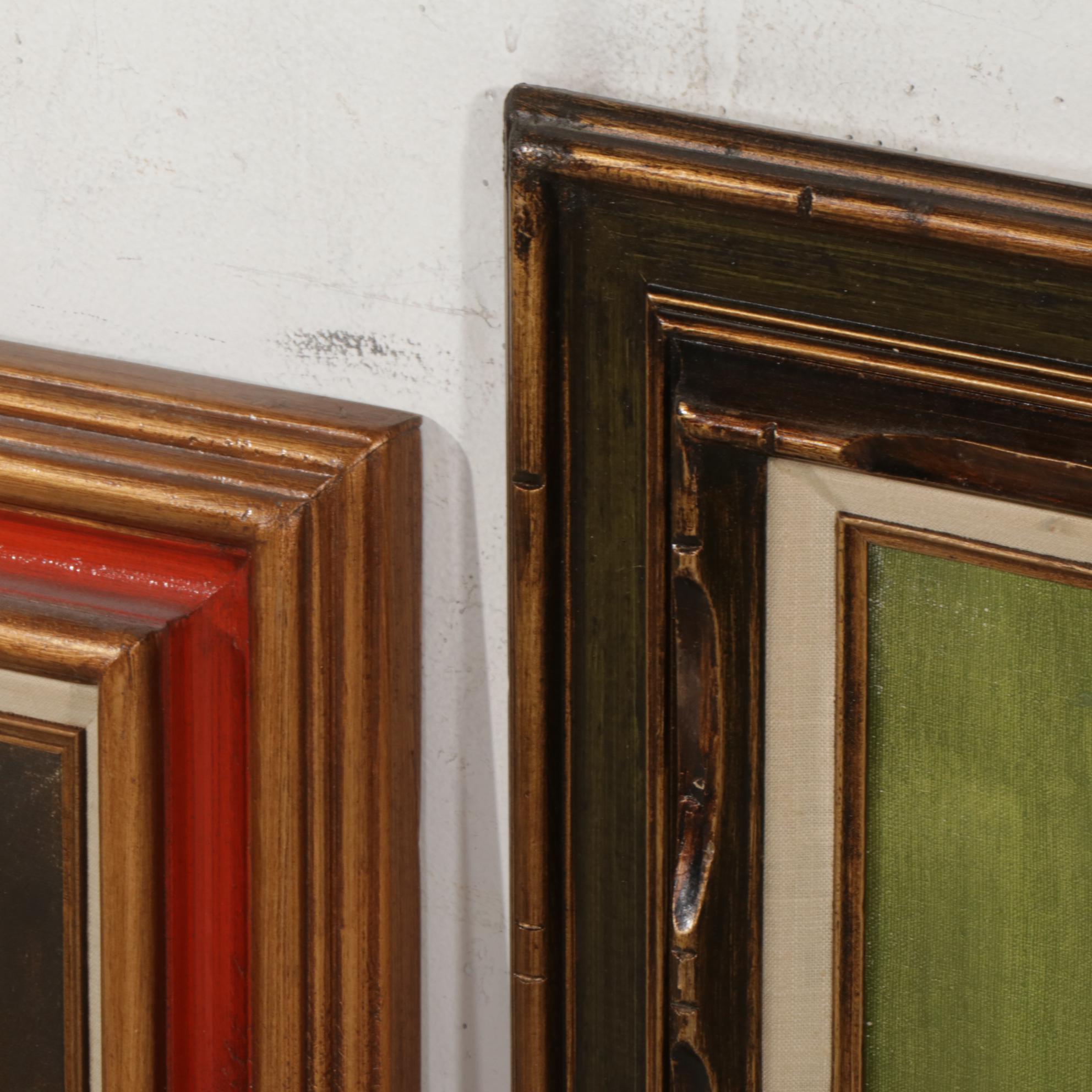 Still Life Oil Paintings of Flower Vases, Circa 2000