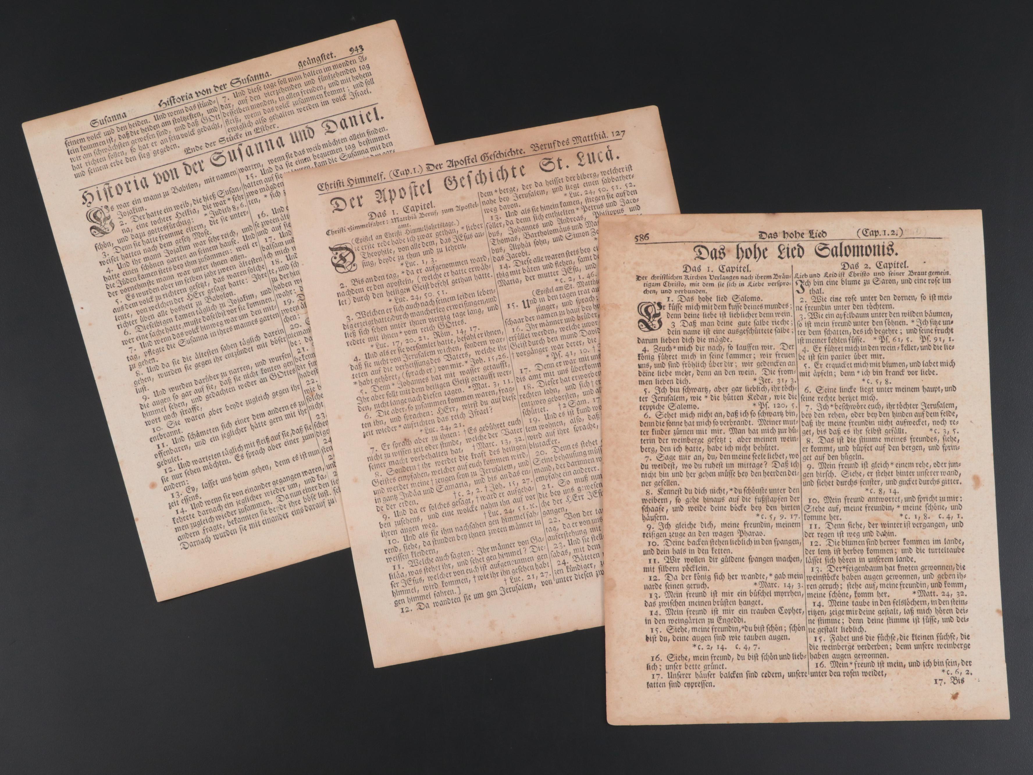 German and Latin Leaves, 16th Century and Later