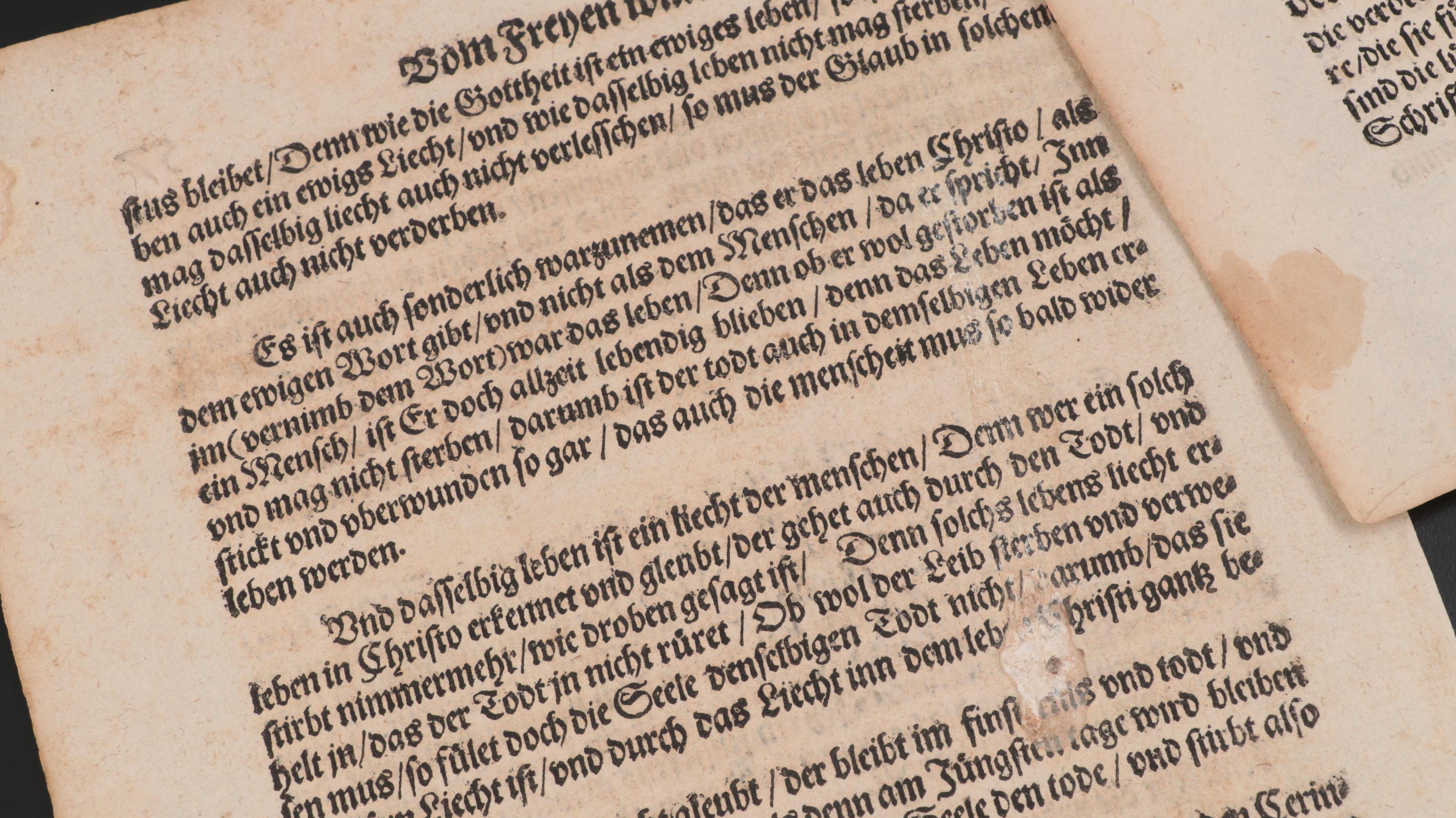 German and Latin Leaves, 16th Century and Later