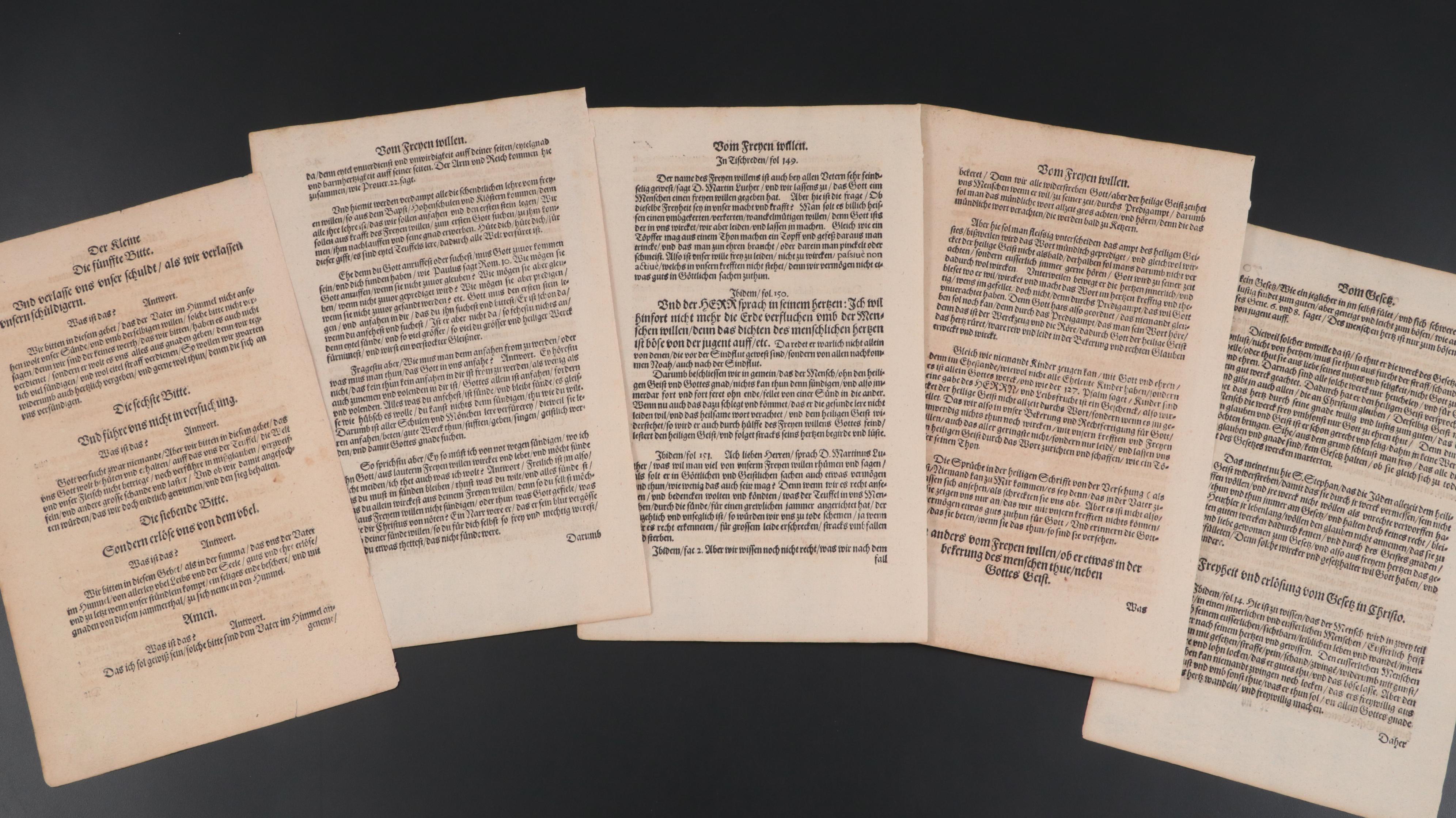 German and Latin Leaves, 16th Century and Later