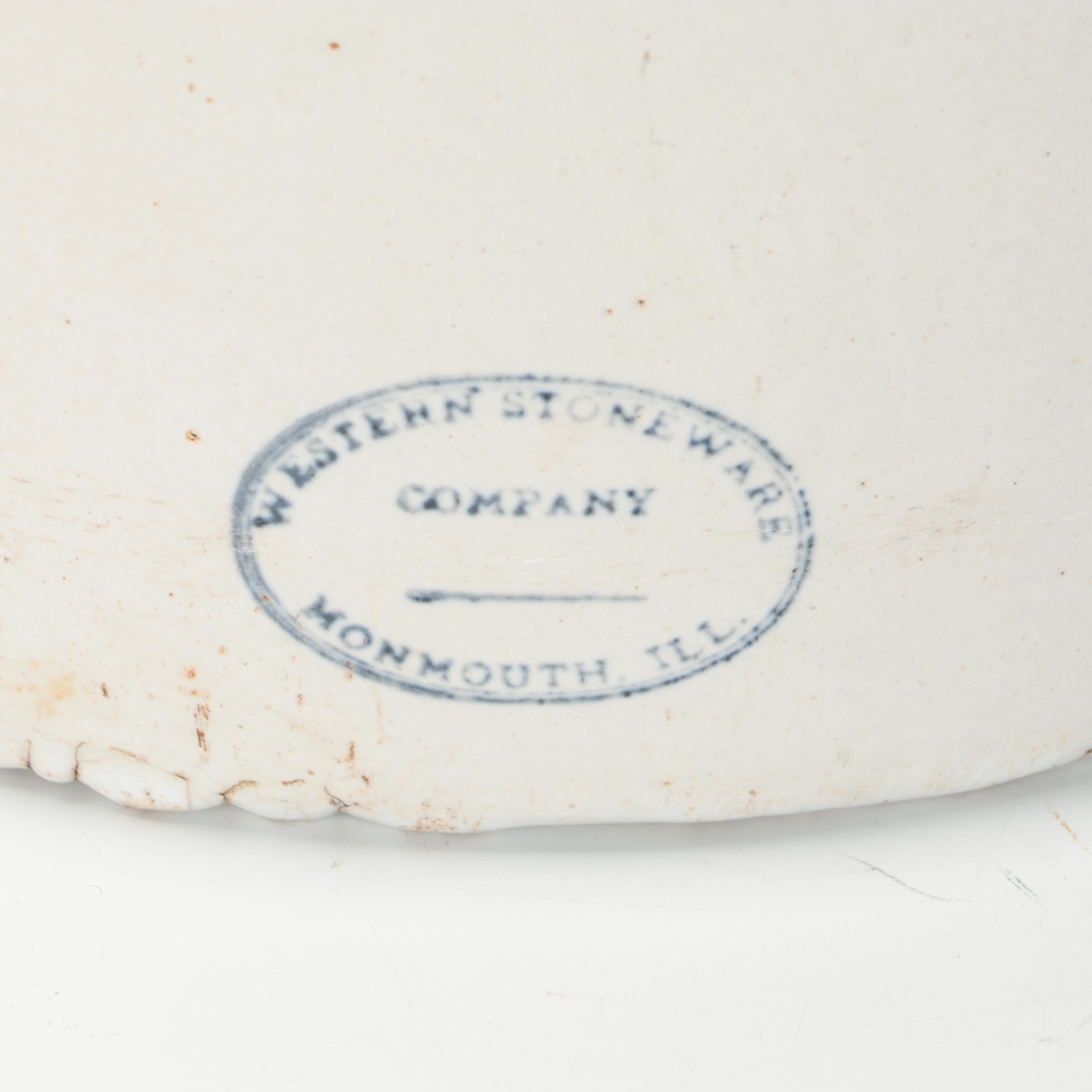 Western Stoneware Co. Salt Glazed Stoneware Jug, Other Jug, and Canister, 20th C