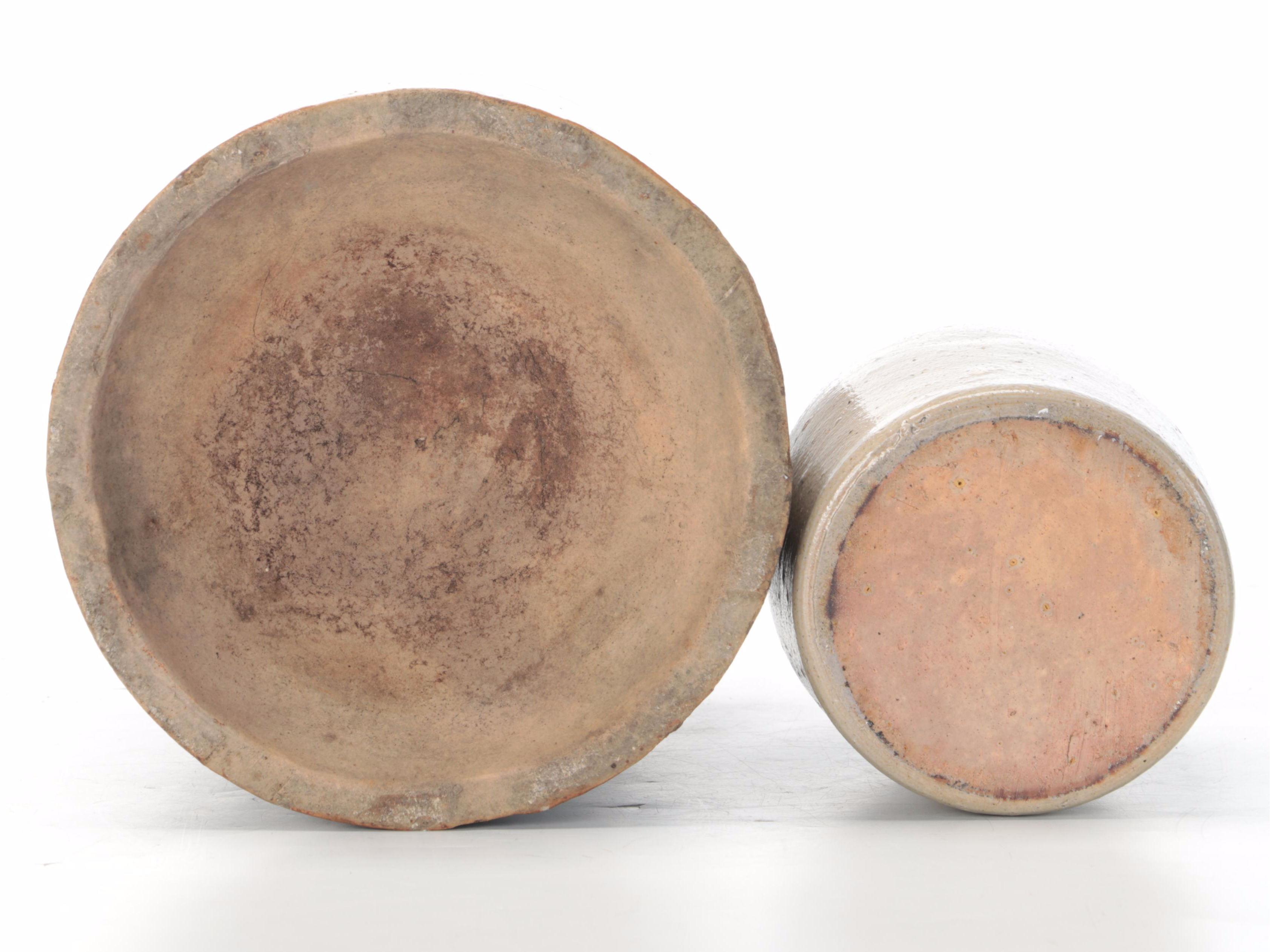 Western Stoneware Co. Salt Glazed Stoneware Jug, Other Jug, and Canister, 20th C