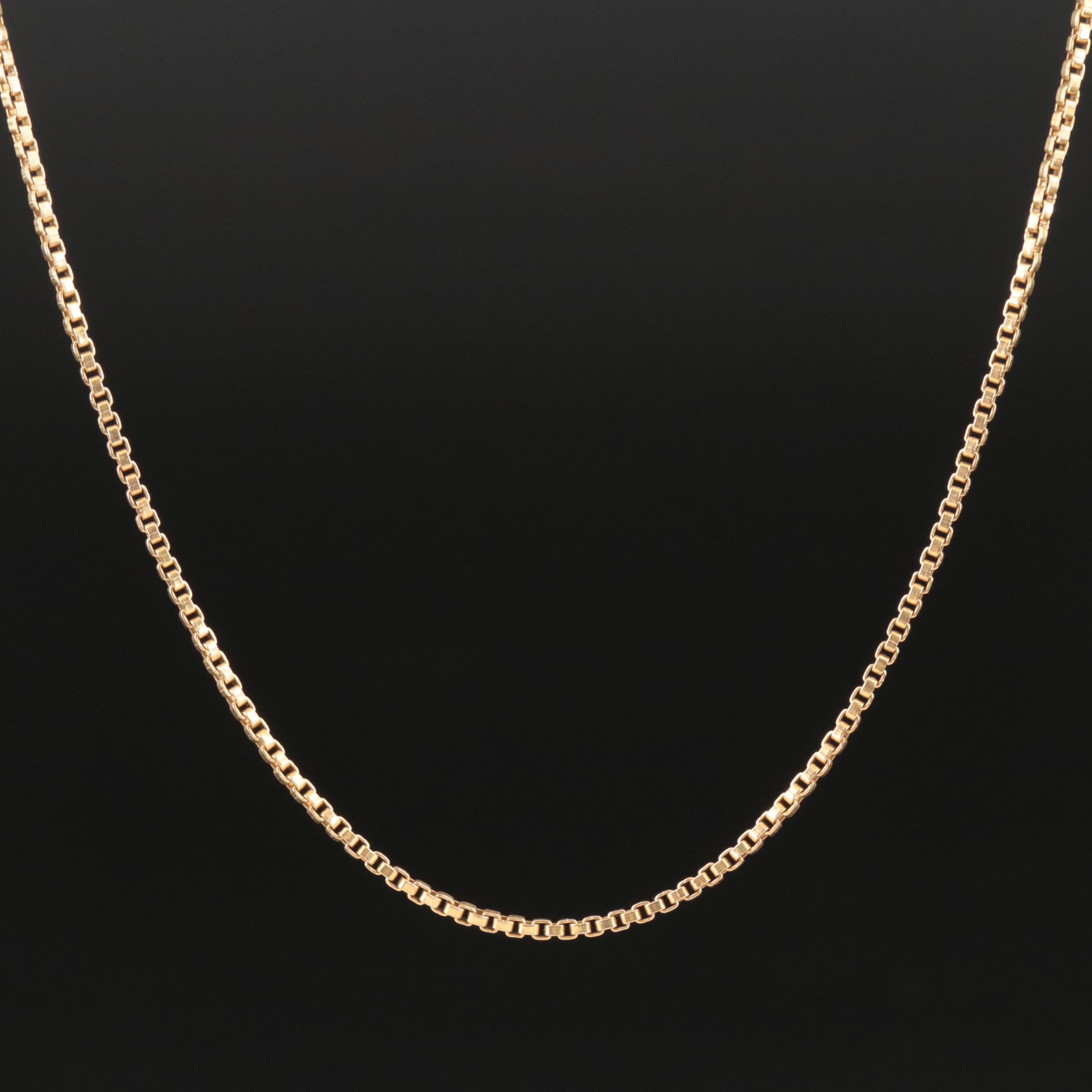 18K Box Chain Necklace