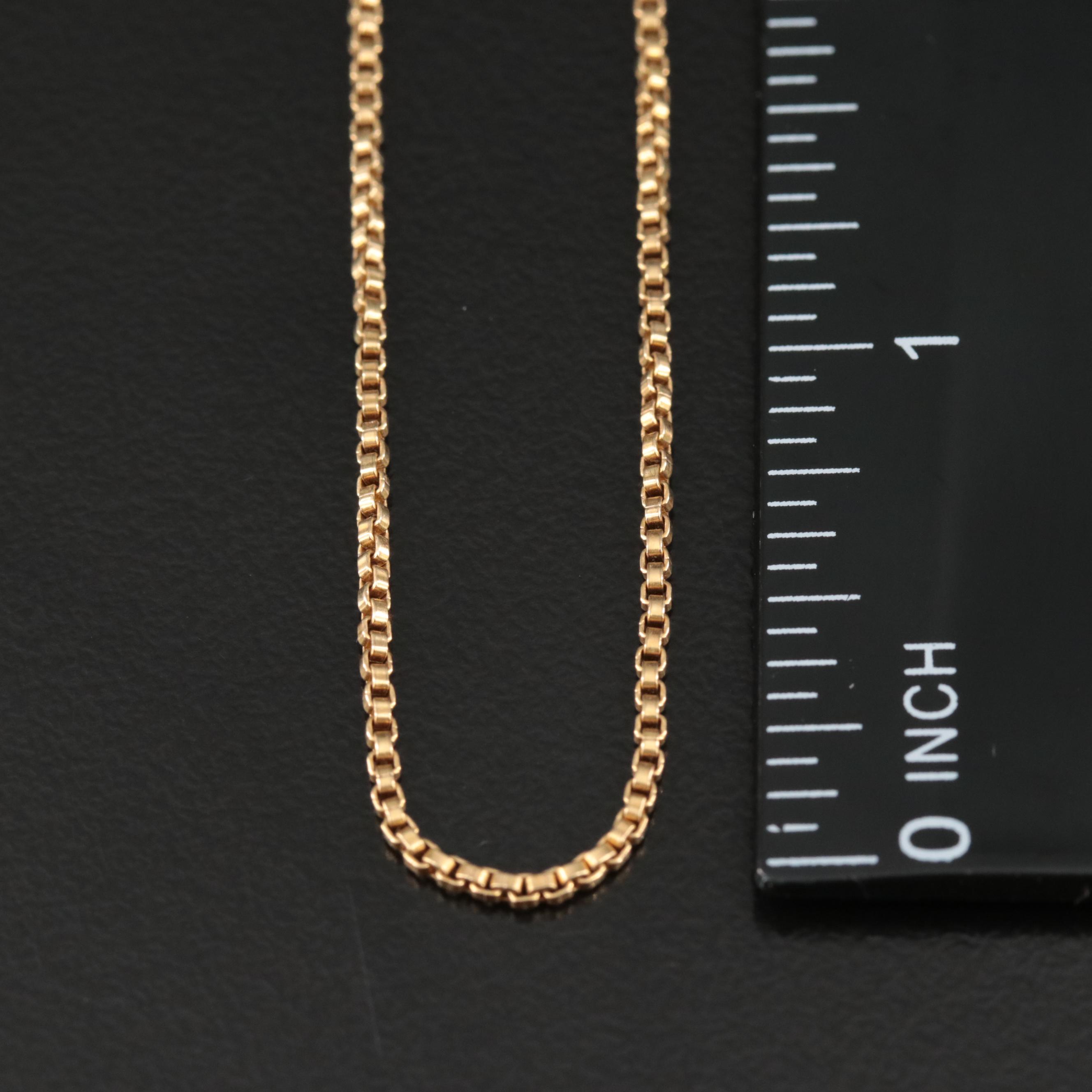 18K Box Chain Necklace