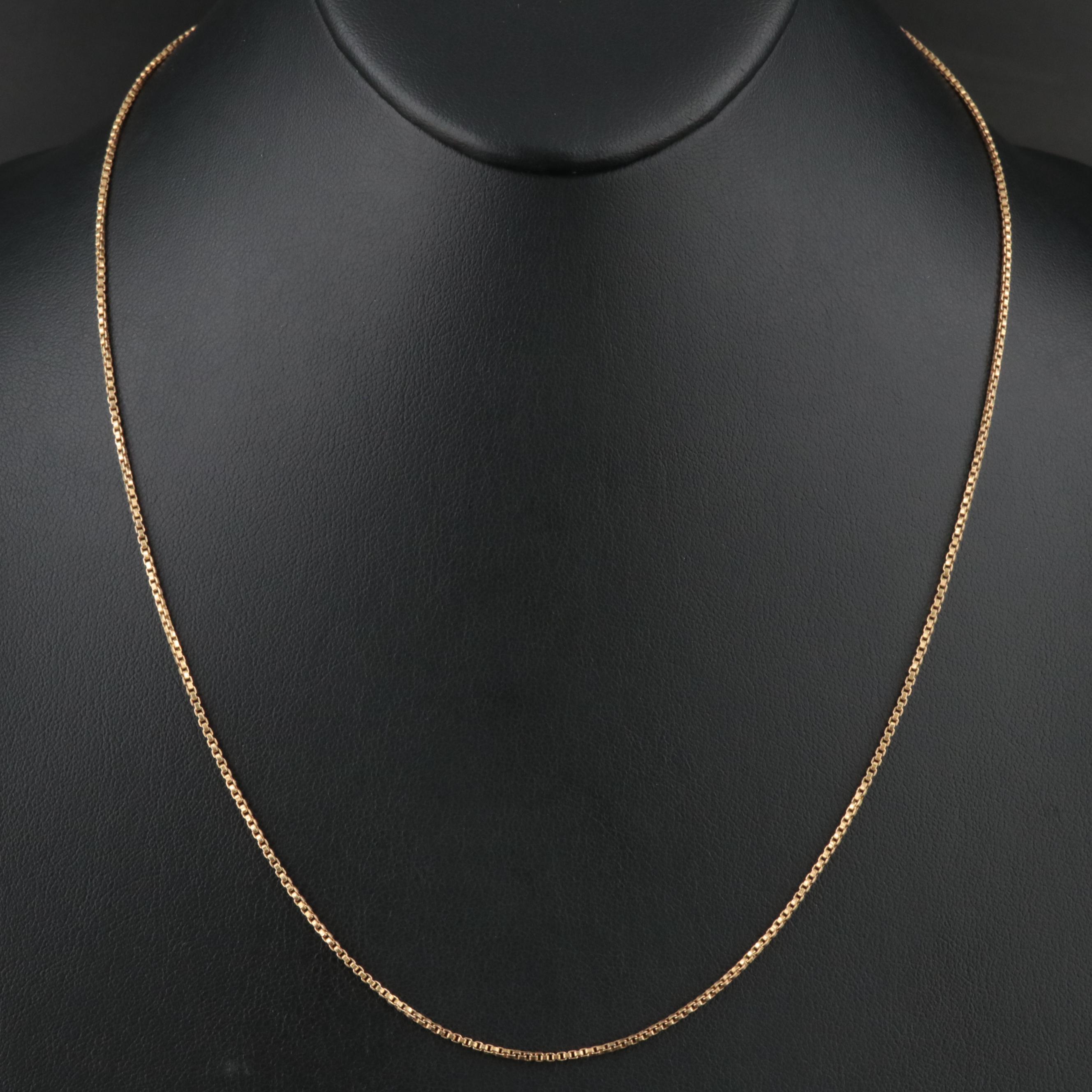 18K Box Chain Necklace