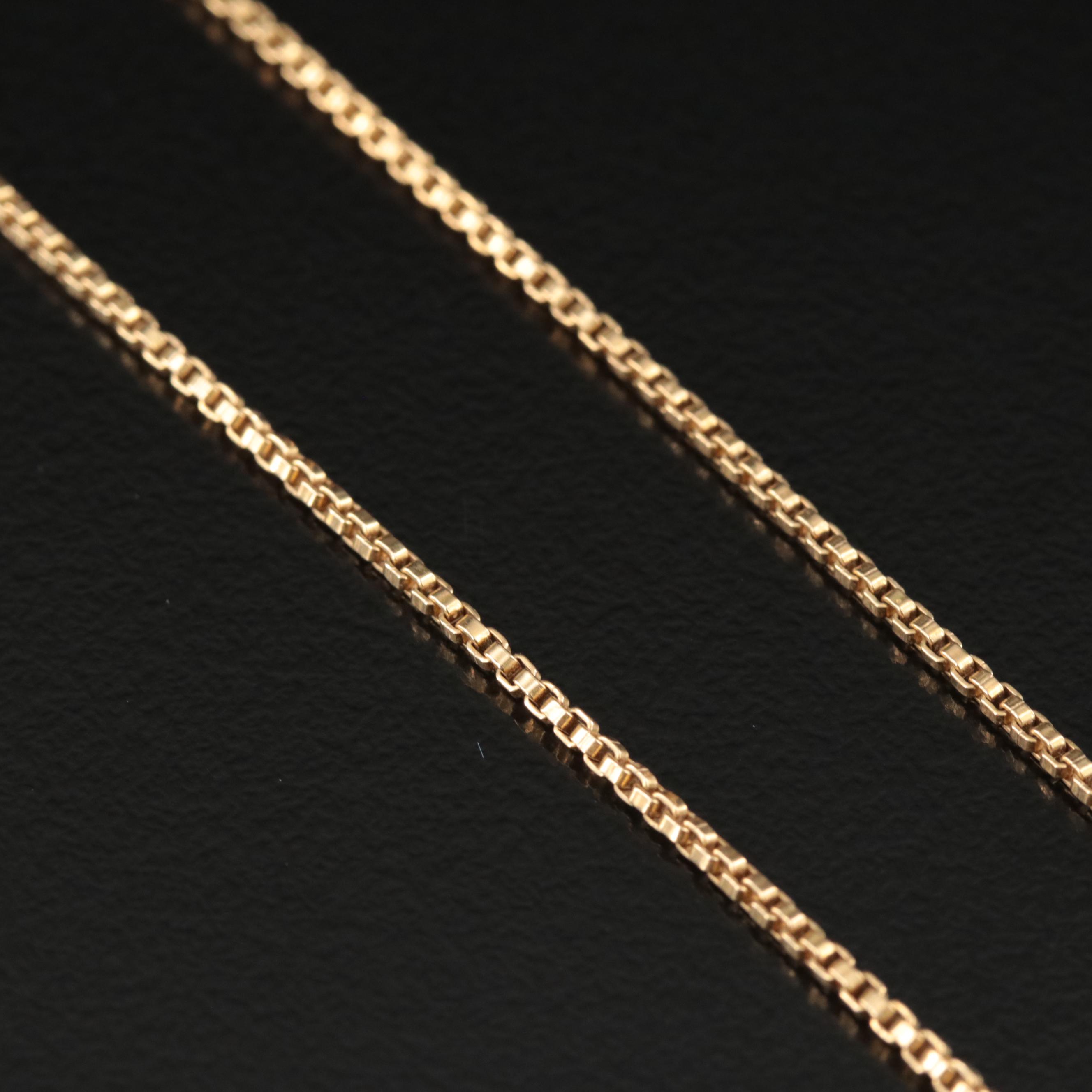 18K Box Chain Necklace