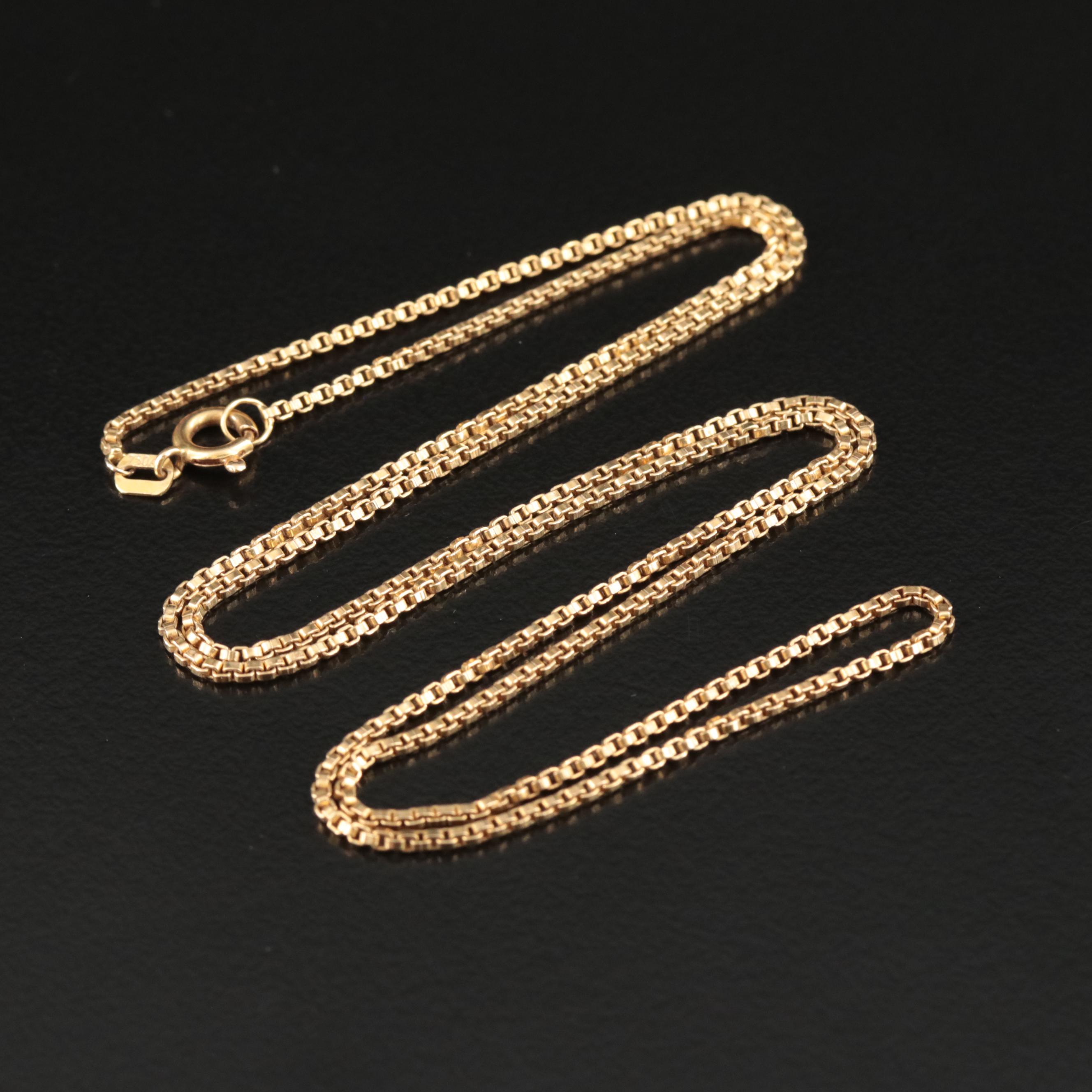 18K Box Chain Necklace