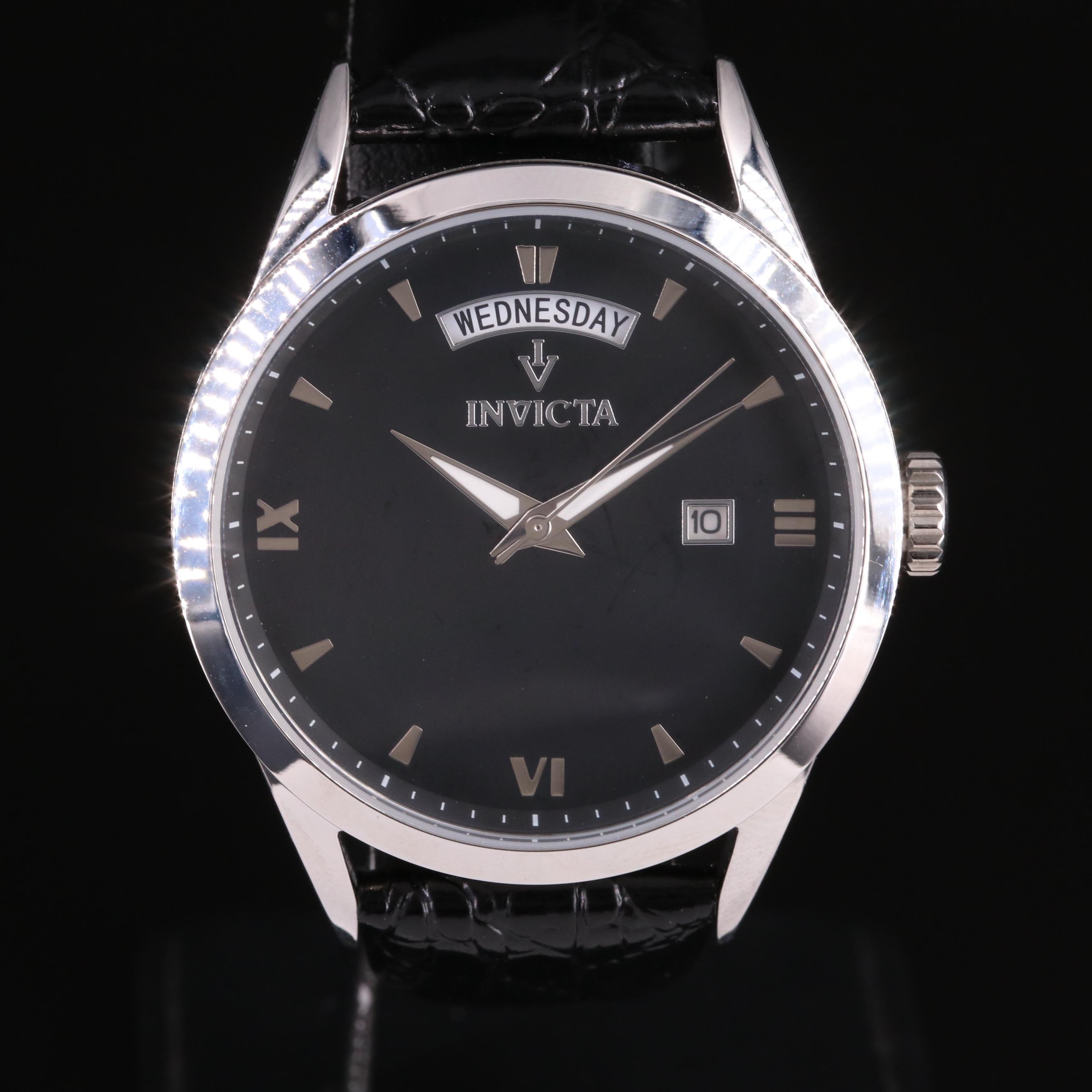 Invicta Black Mother-of-Pearl Quartz Watch
