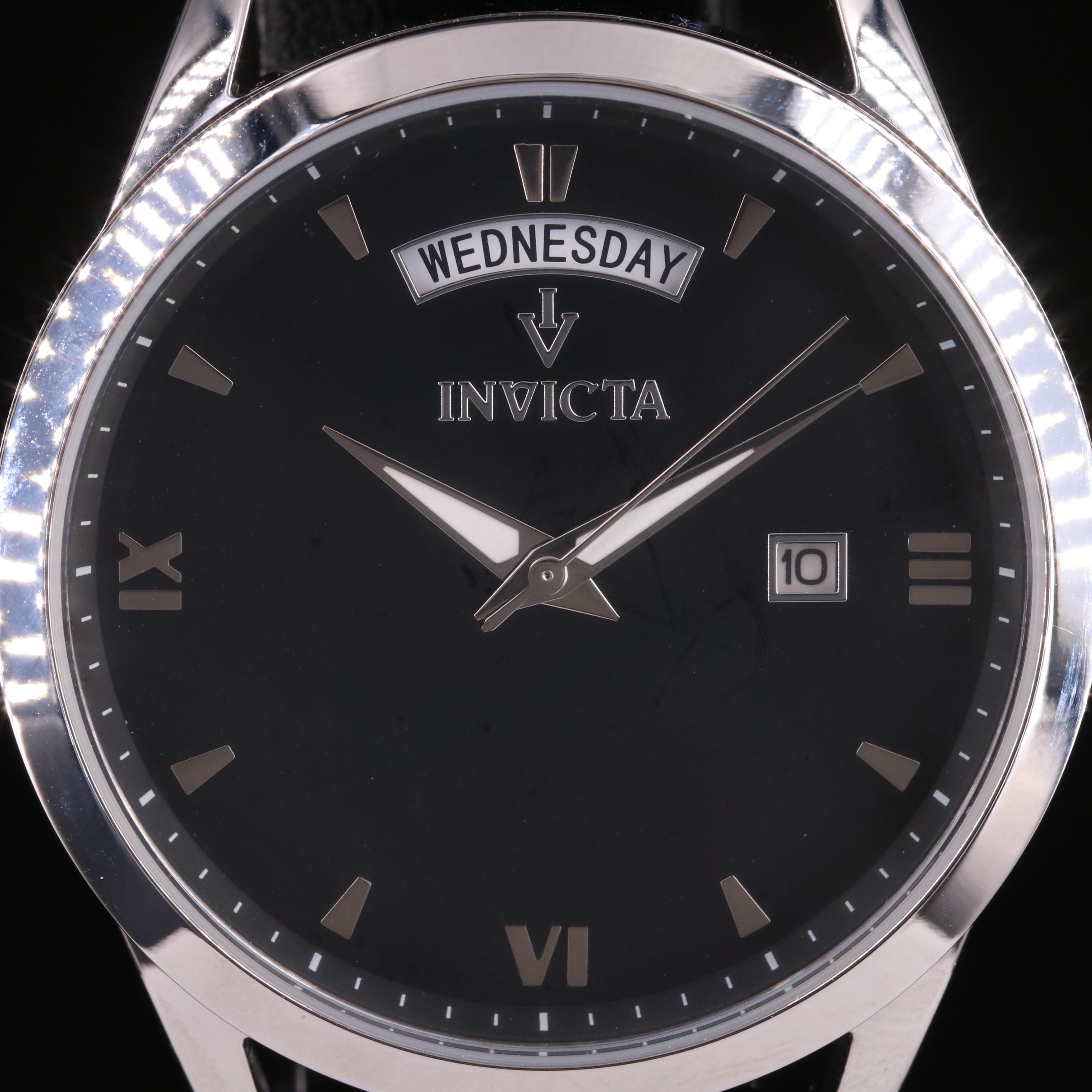 Invicta Black Mother-of-Pearl Quartz Watch