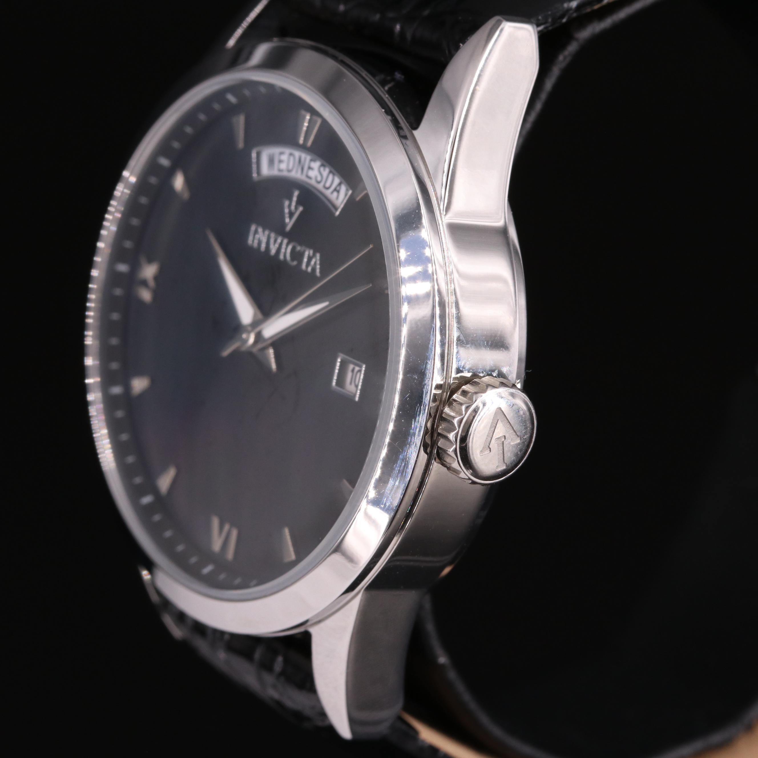 Invicta Black Mother-of-Pearl Quartz Watch