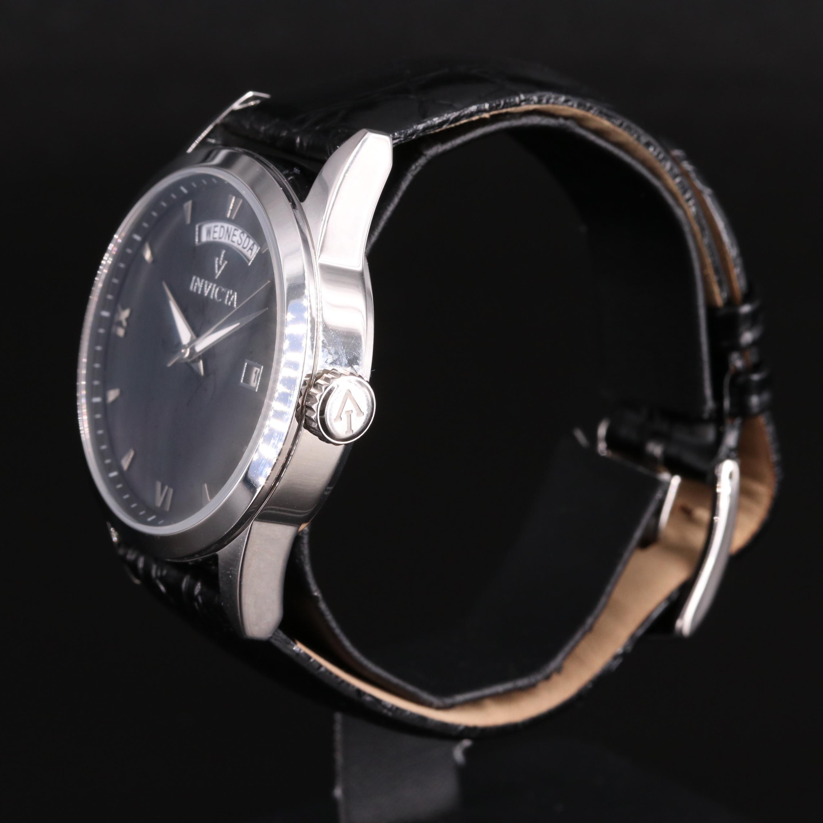 Invicta Black Mother-of-Pearl Quartz Watch