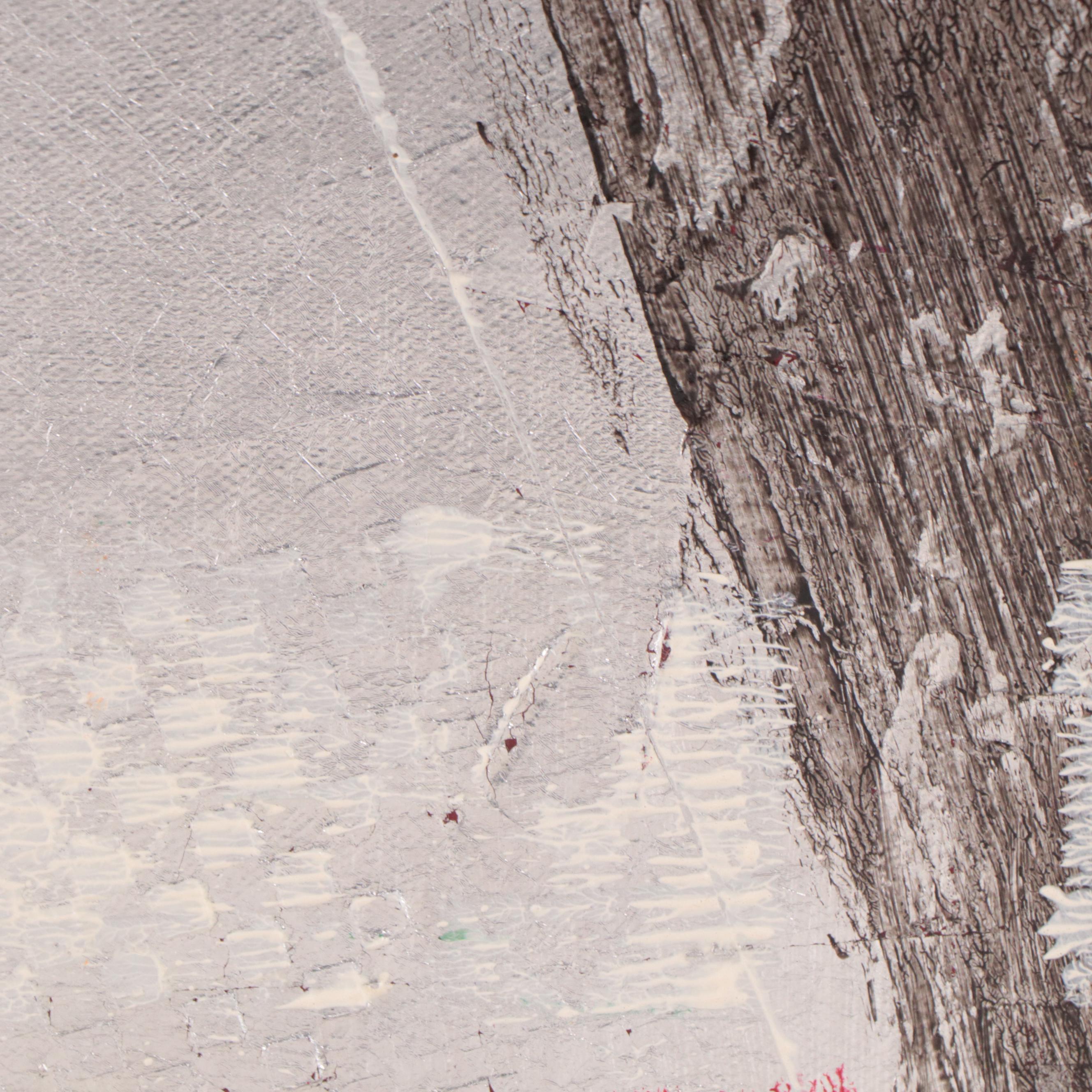 Ursula J. Brenner Abstract Mixed Media Painting, Circa 2023