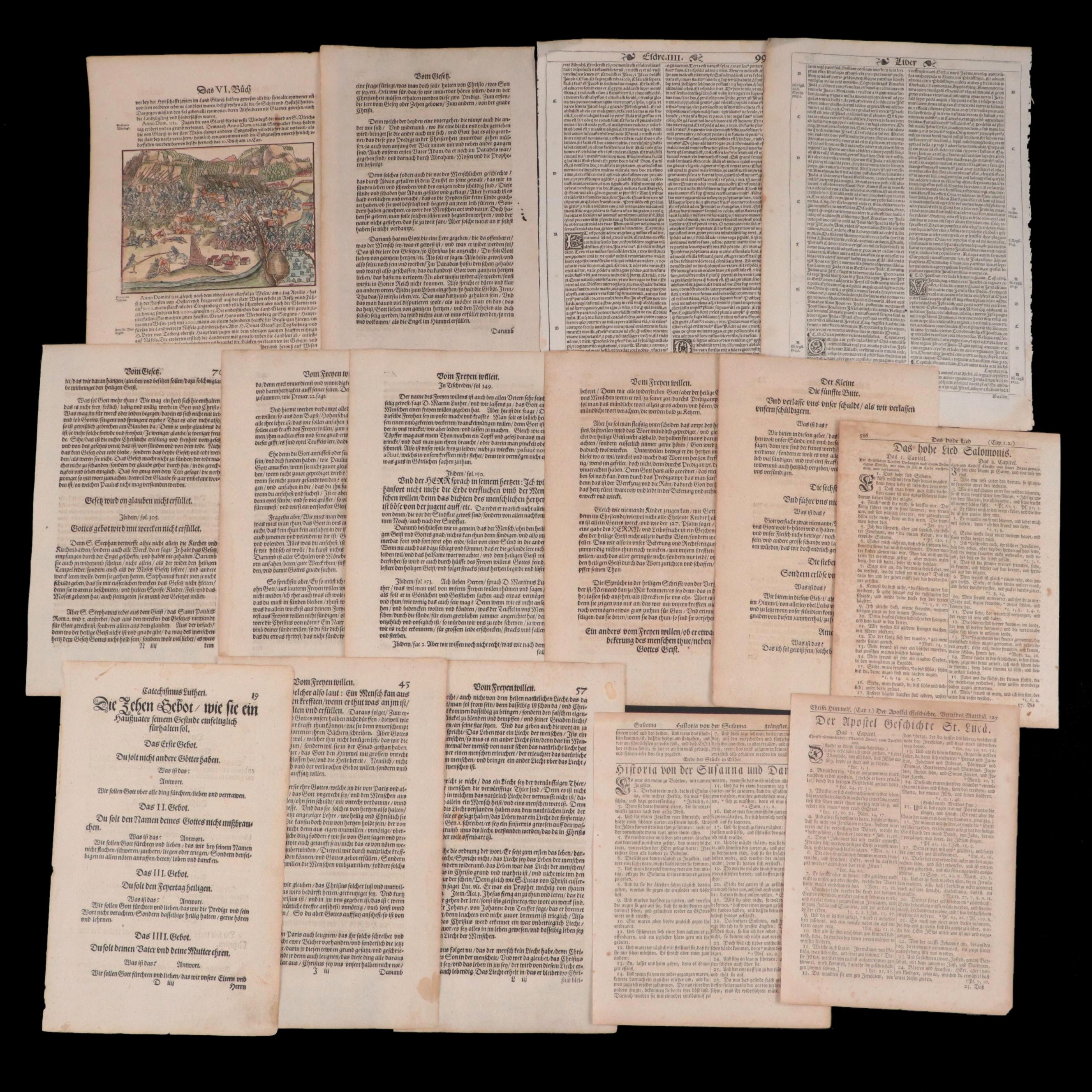 German and Latin Leaves, 16th Century and Later