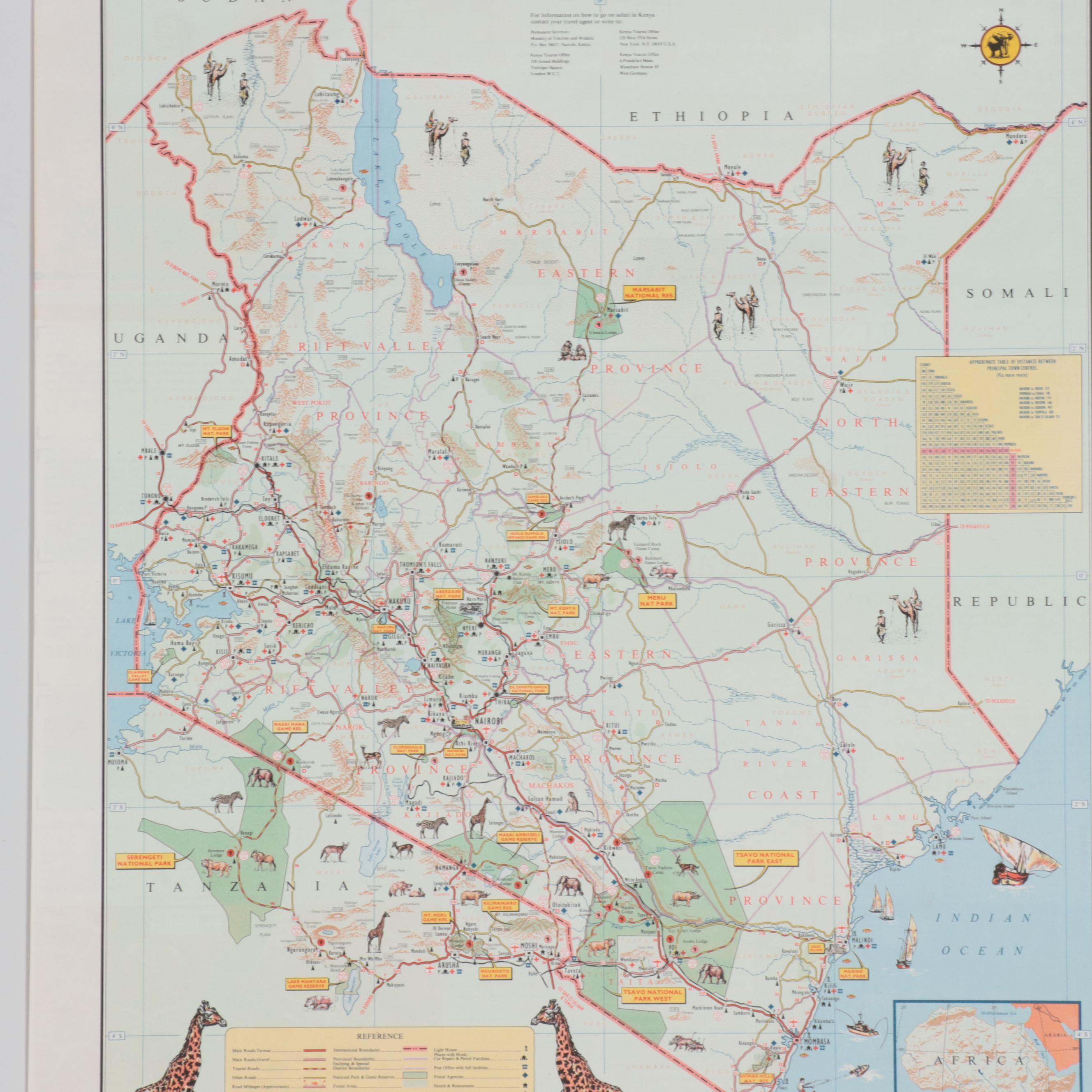 Souvenir Maps of Africa; More, Circa 1970