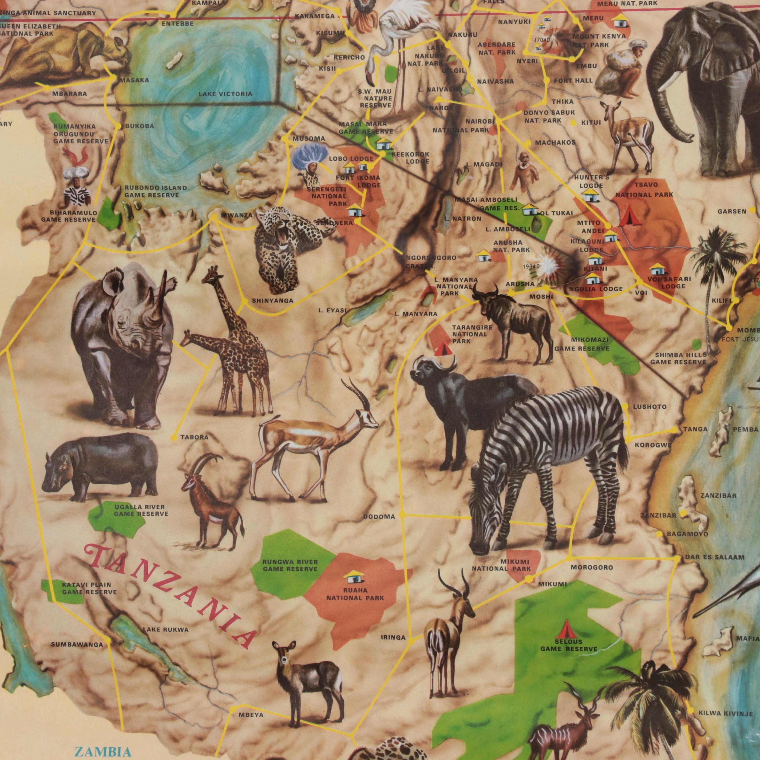 Souvenir Maps of Africa; More, Circa 1970