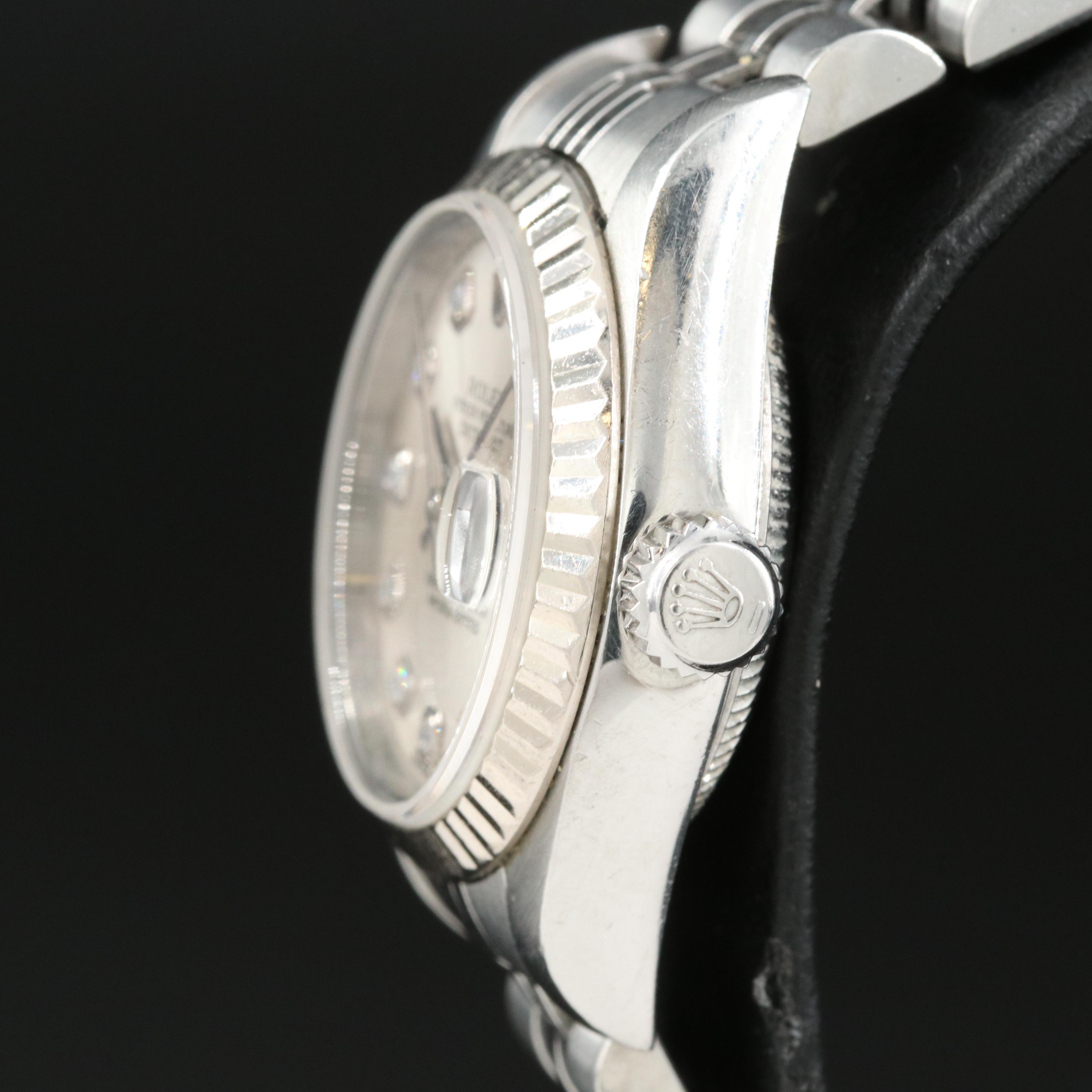 2003 Rolex Factory Diamond Dial Datejust Watch