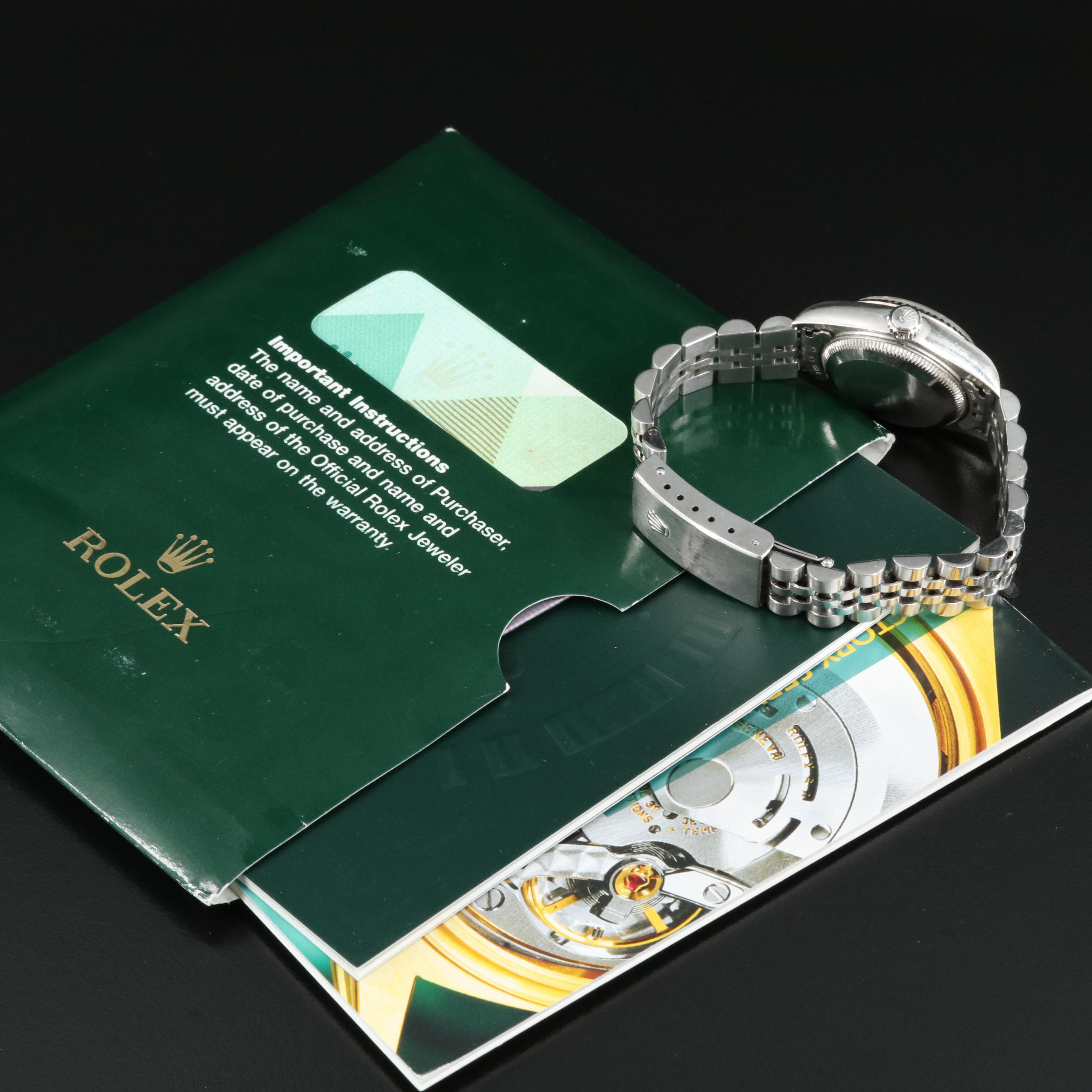 2003 Rolex Factory Diamond Dial Datejust Watch