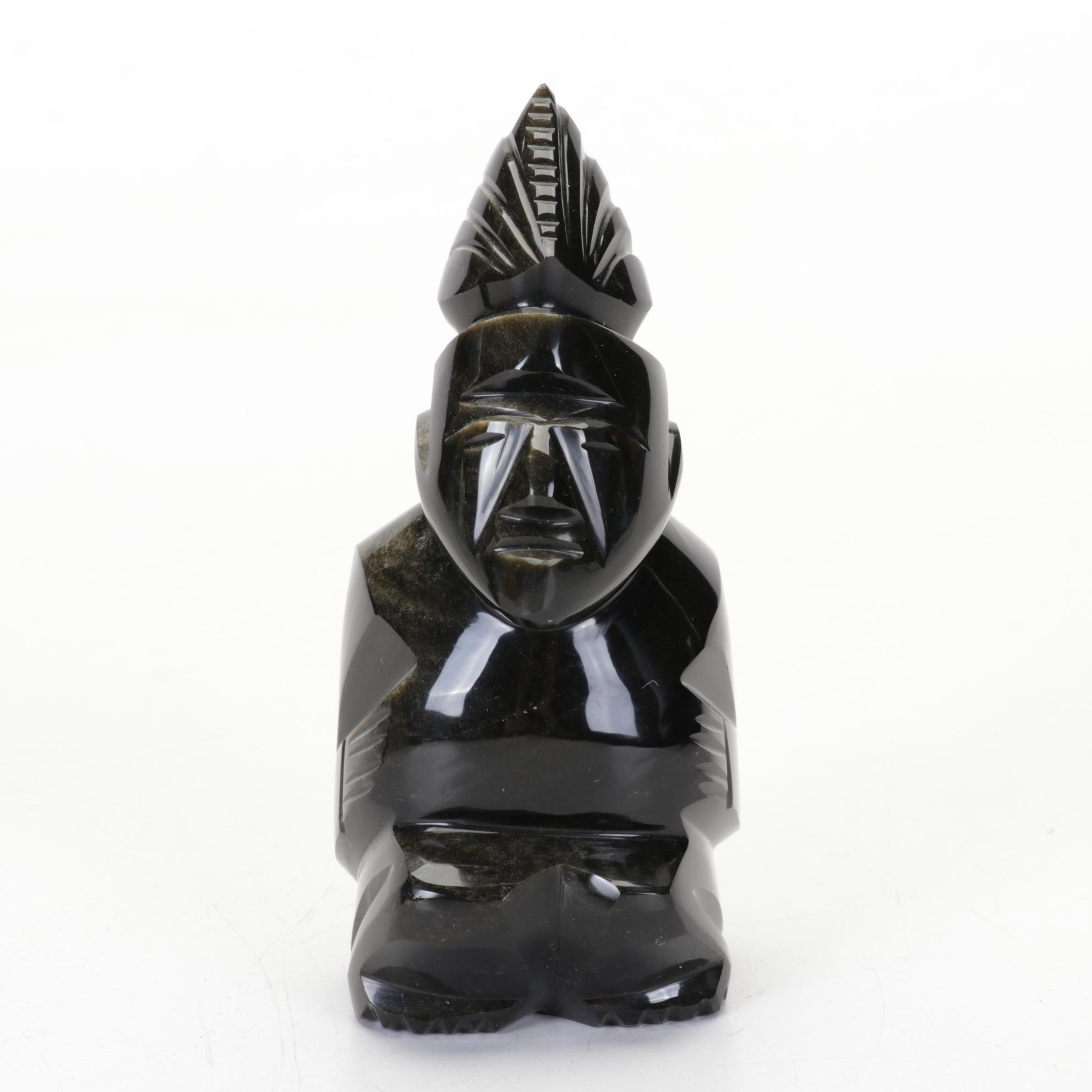 Carved Obsidian Figurines