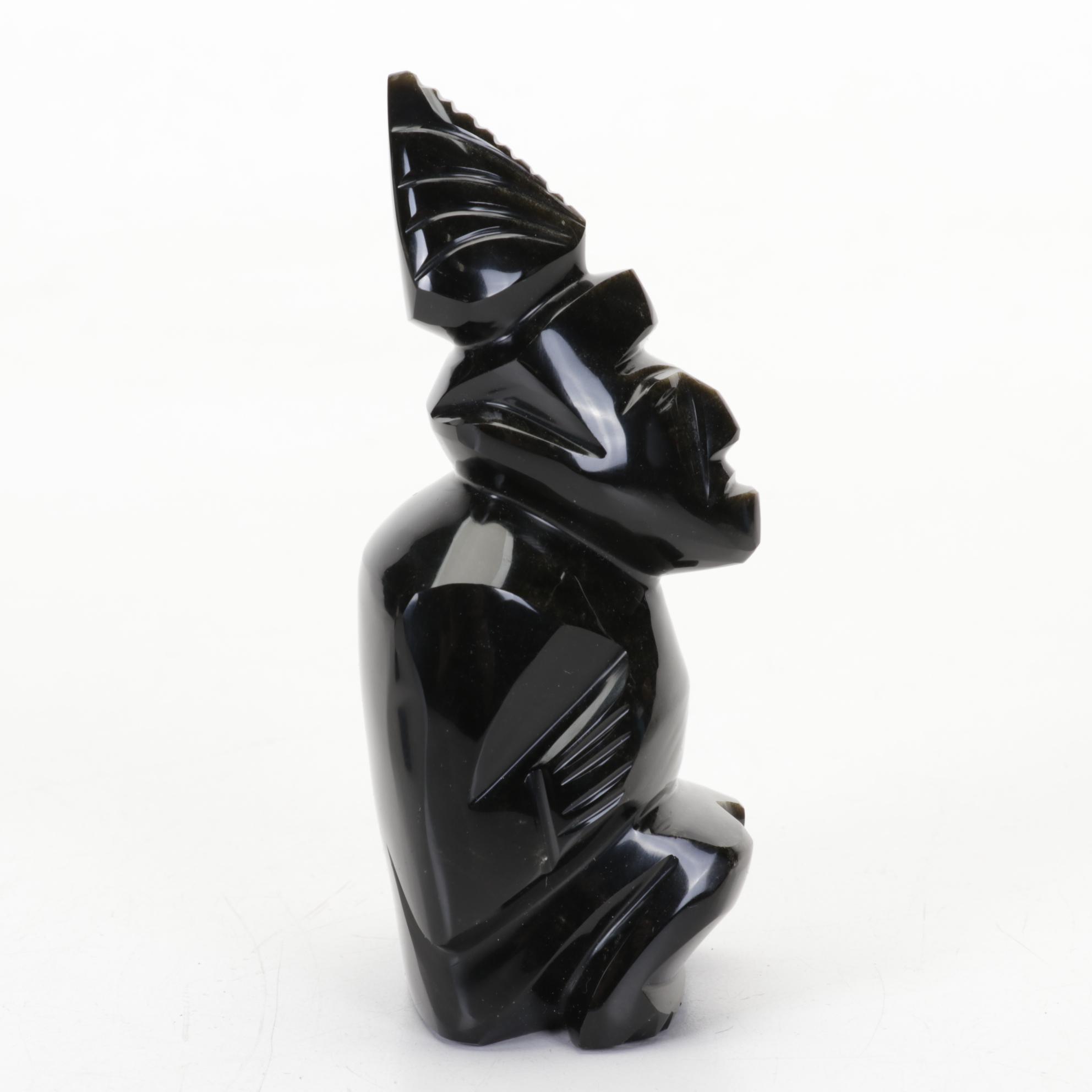 Carved Obsidian Figurines
