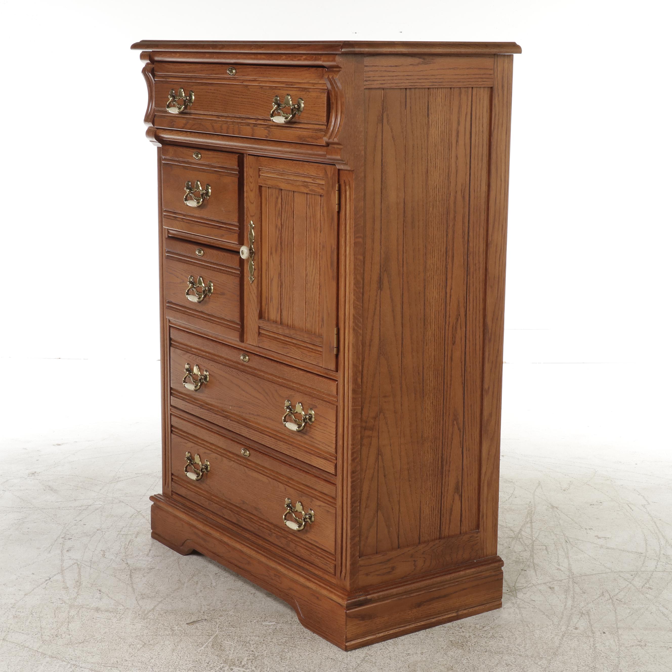 Lexington Victorian Style Oak Chifferobe