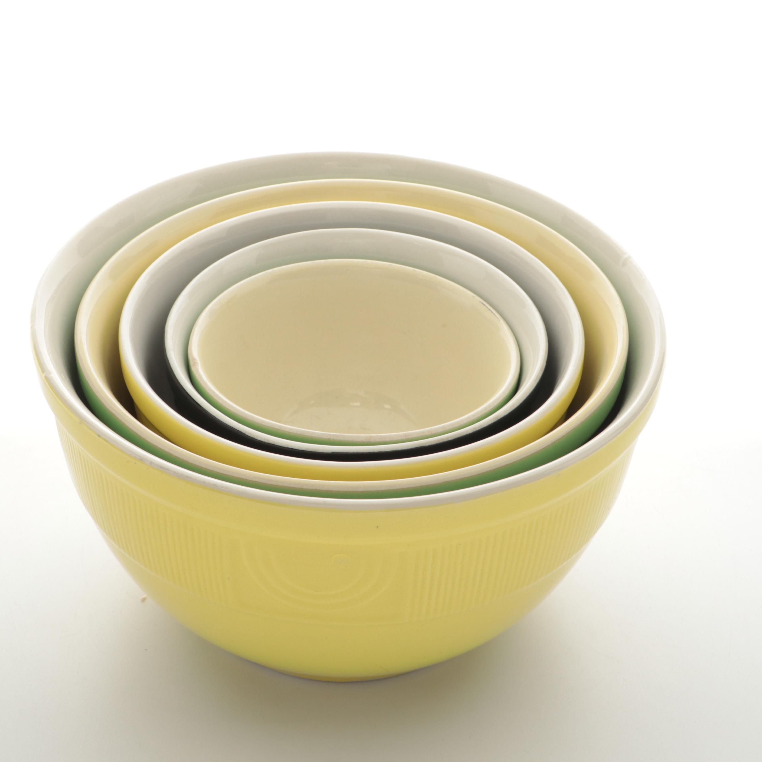 Hall China Ceramic Nesting Mixing Bowls