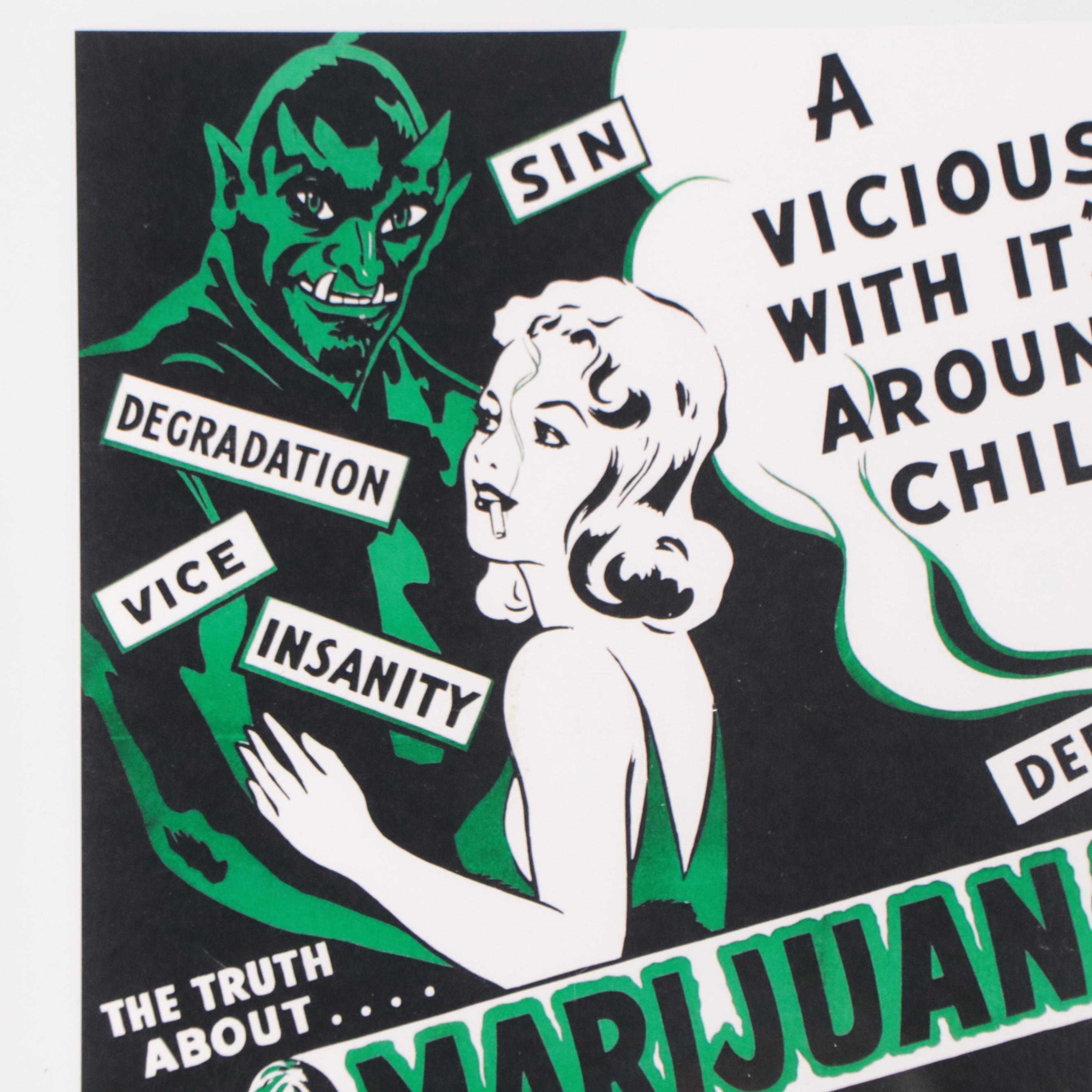 Offset Lithograph Marijuana Propaganda Poster, 21st Century