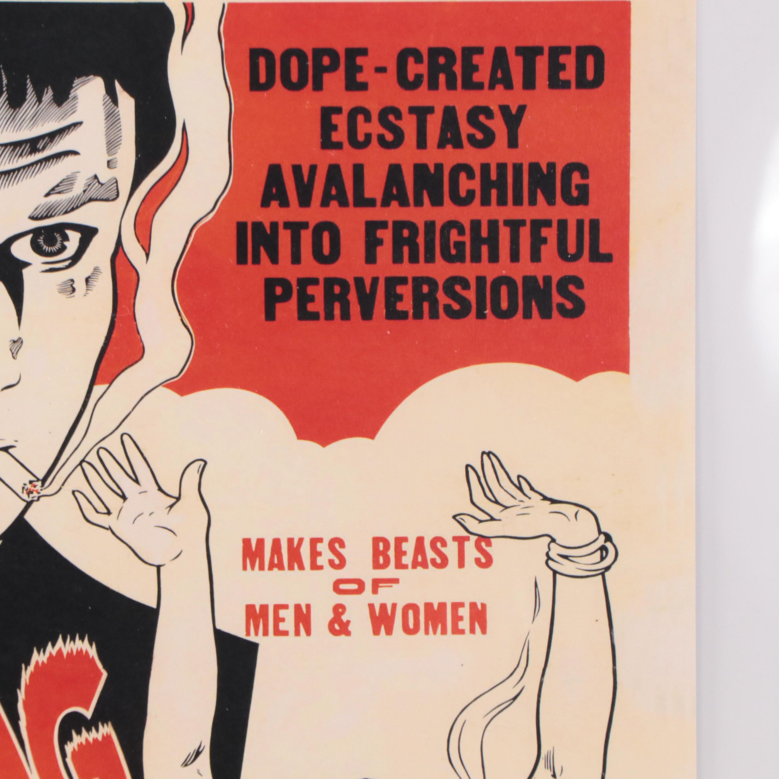 Offset Lithograph Marijuana Propaganda Poster, 21st Century