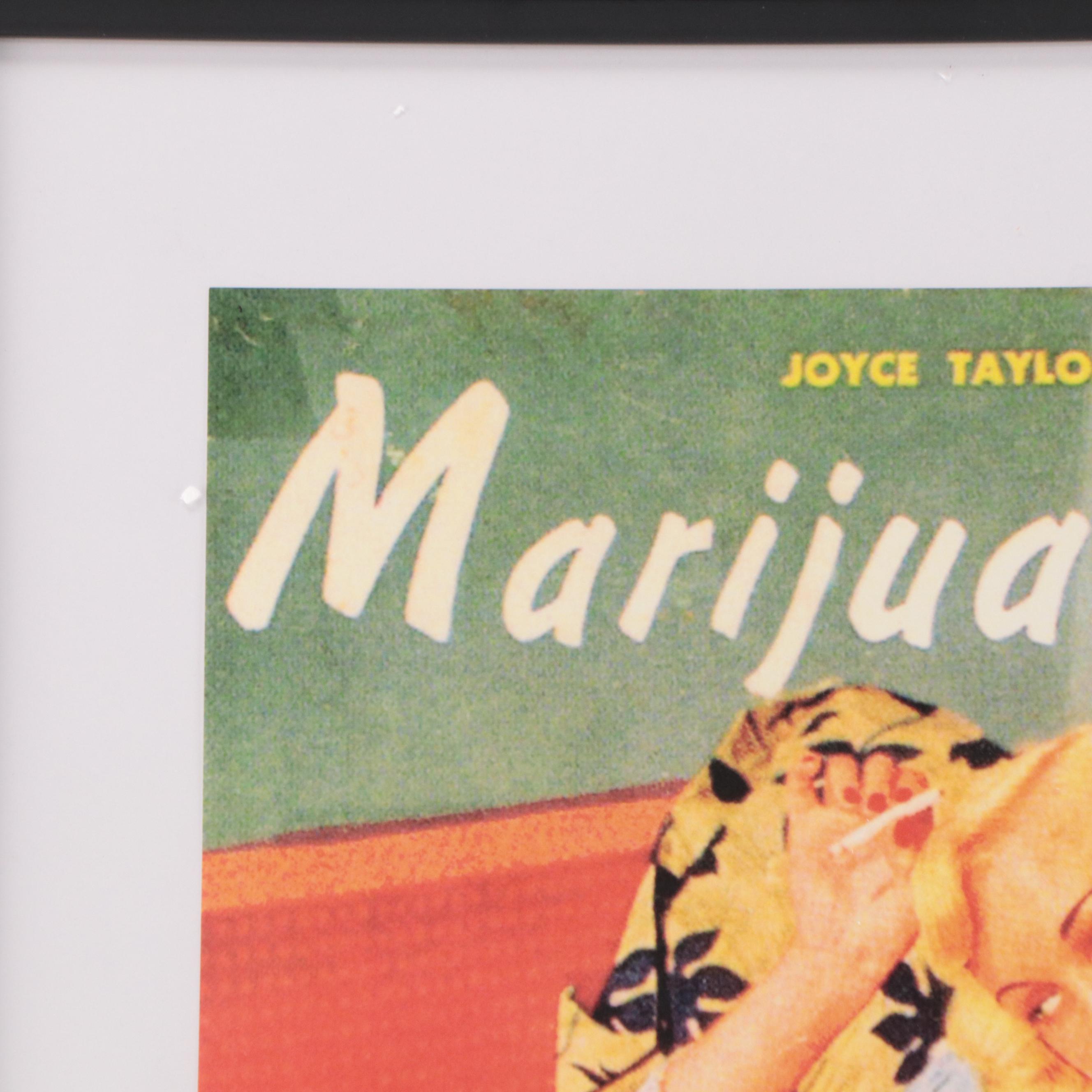 Offset Lithograph of Cannabis Propaganda "Marijuana Girl"