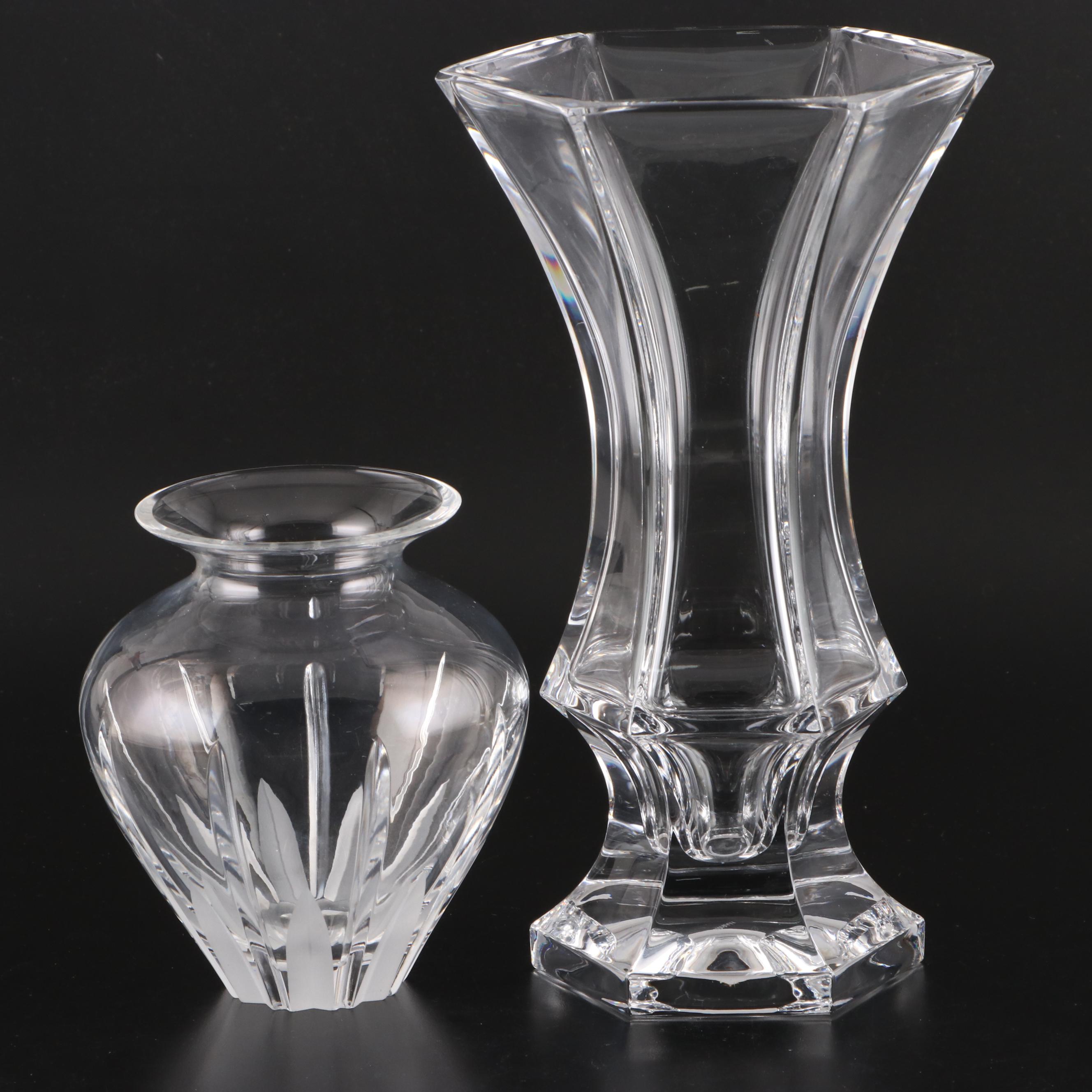 Gorham "Sovereign" Crystal Vase and Royal Doulton "Carnegie" Greek Vase