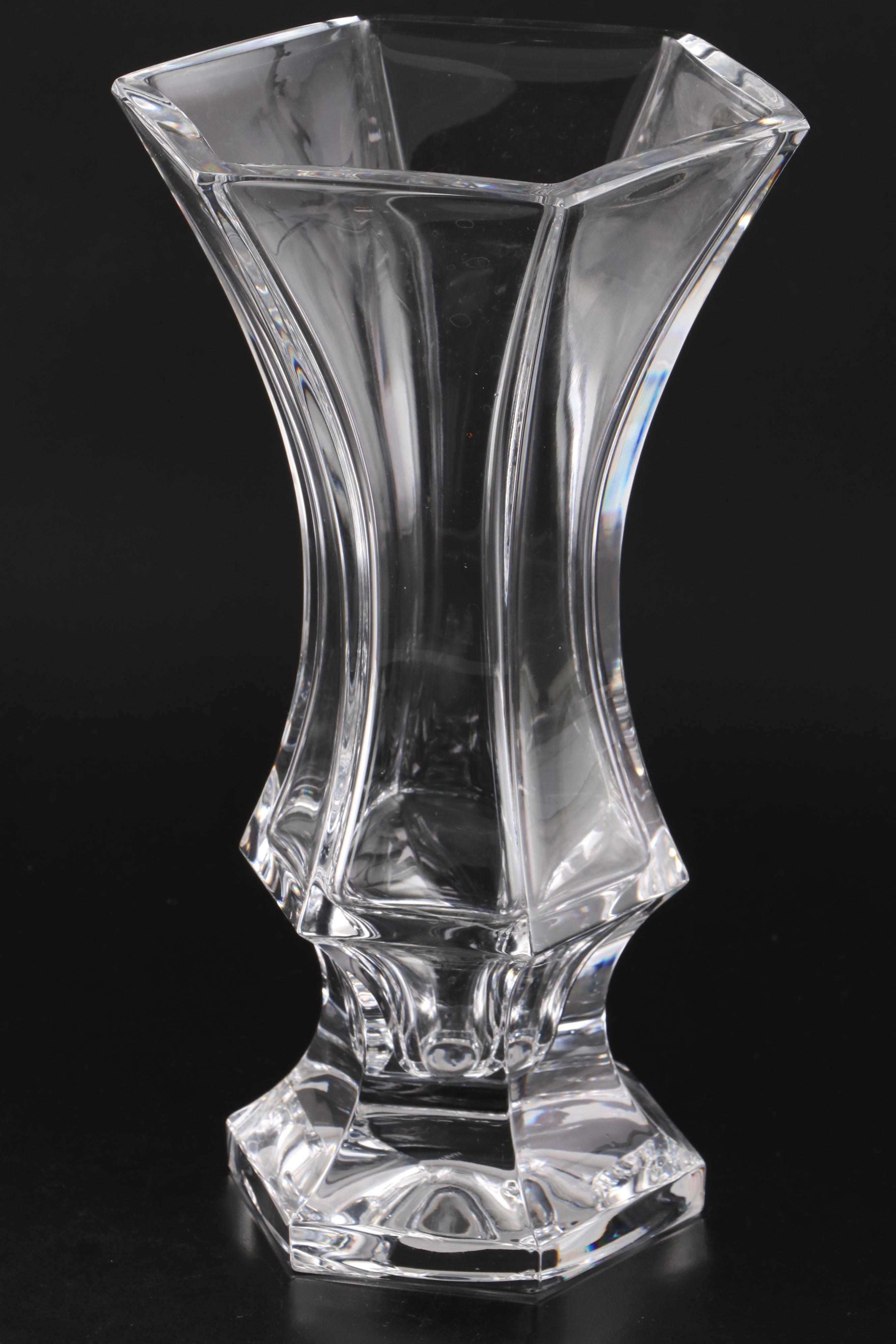 Gorham "Sovereign" Crystal Vase and Royal Doulton "Carnegie" Greek Vase