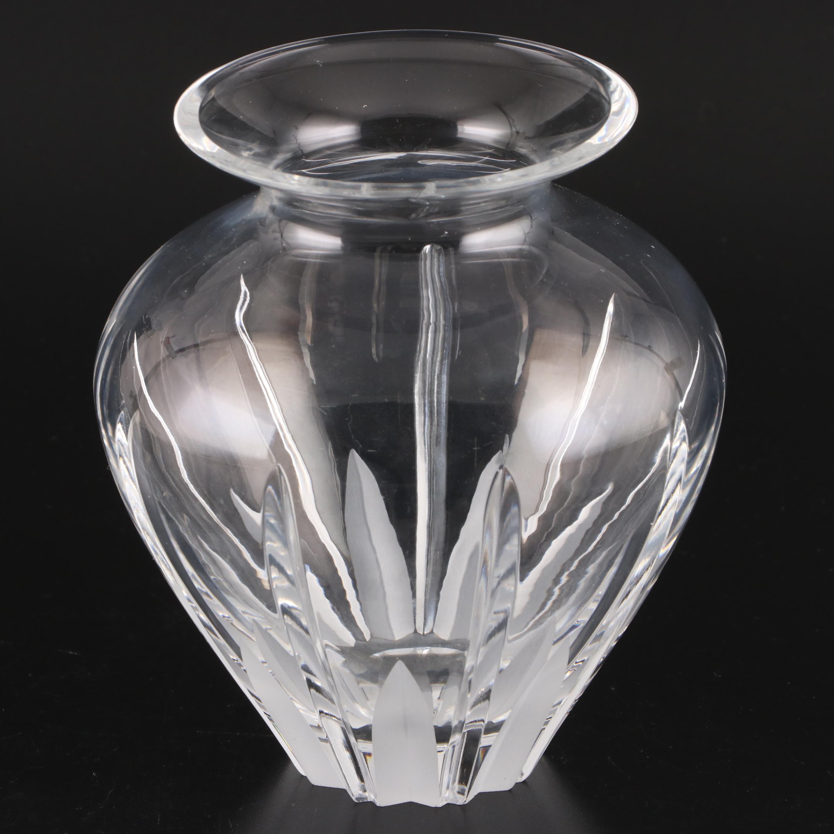 Gorham "Sovereign" Crystal Vase and Royal Doulton "Carnegie" Greek Vase