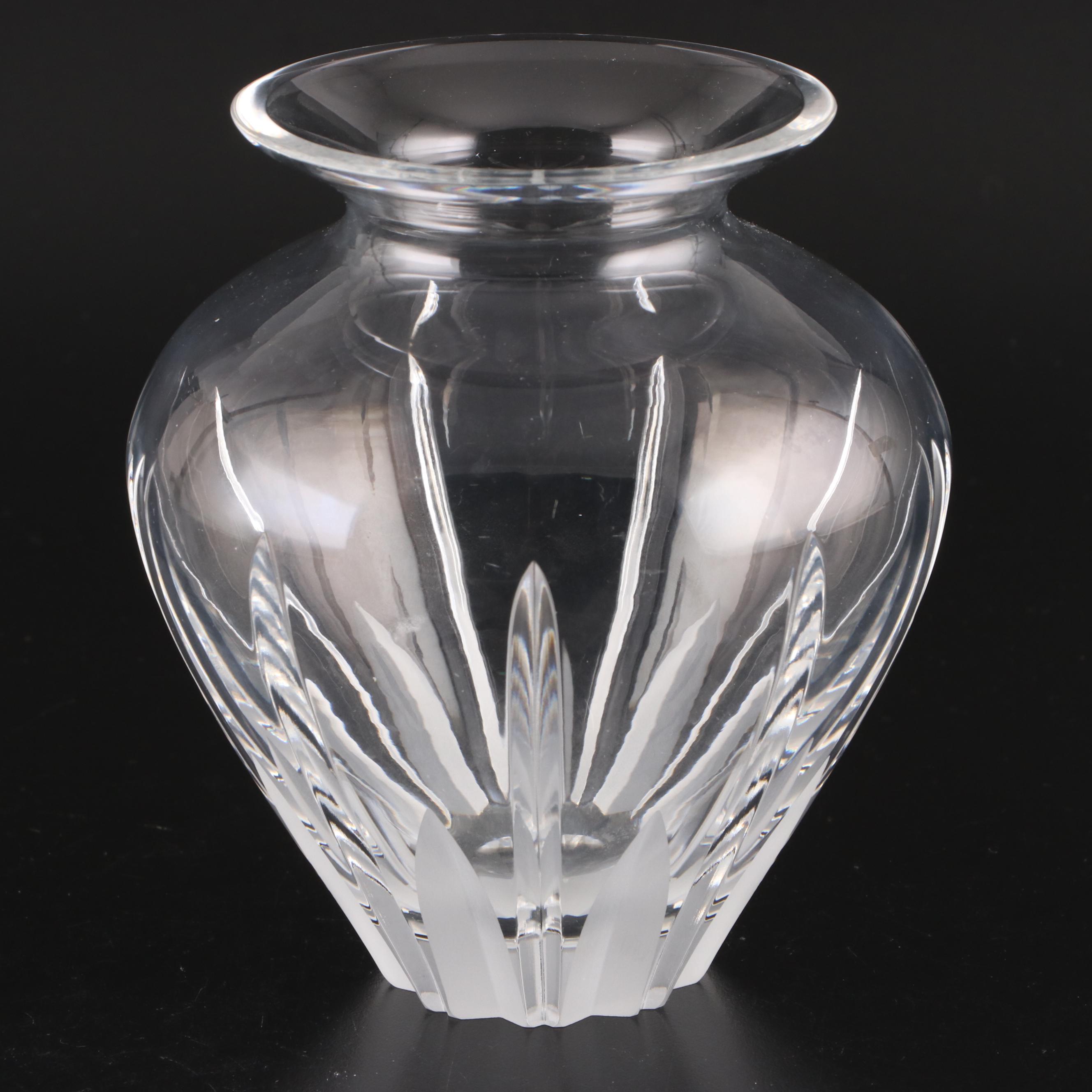 Gorham "Sovereign" Crystal Vase and Royal Doulton "Carnegie" Greek Vase