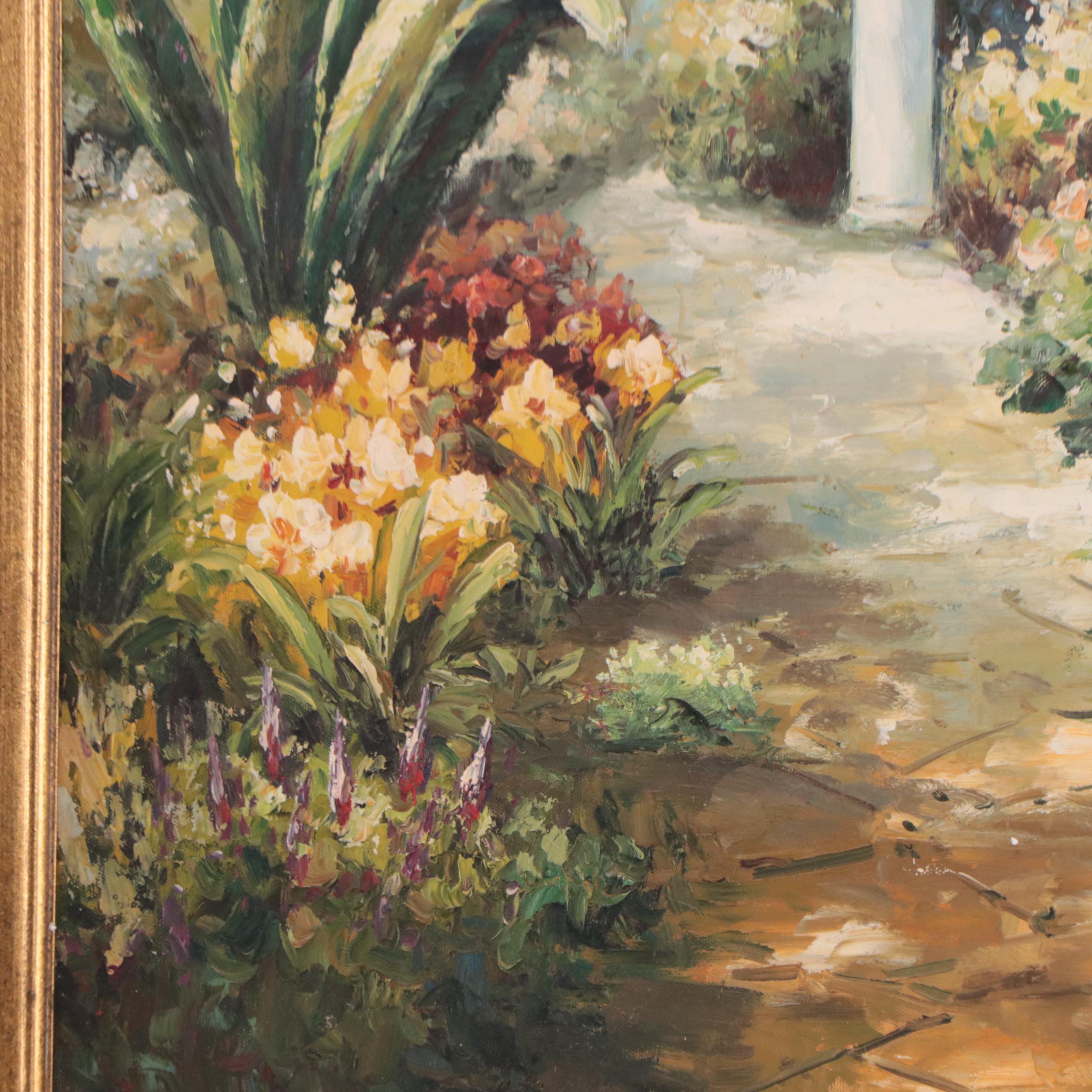 Darcy Garden Landscape Oil Painting, 21st Century