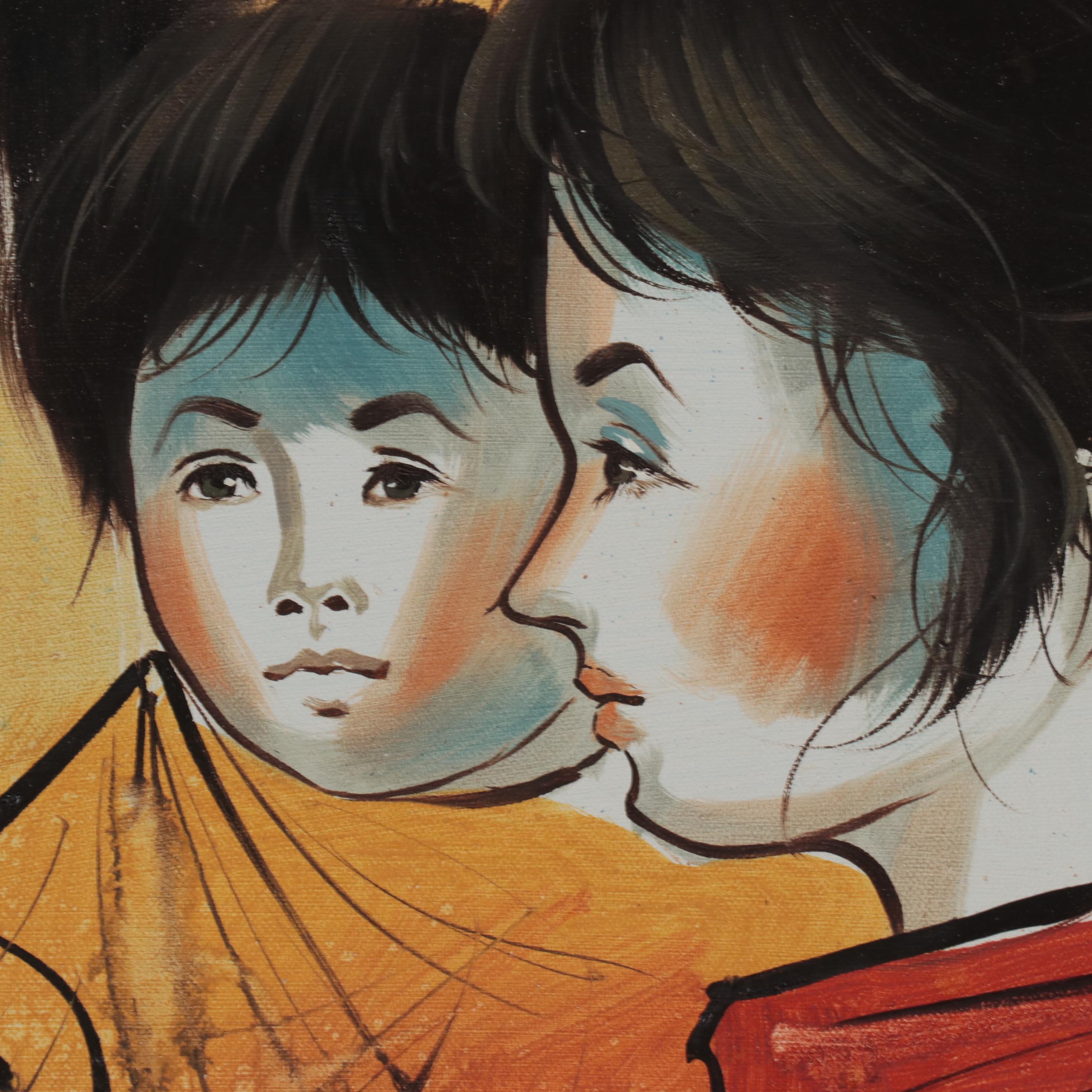 Jenkins Oil Painting of Mother and Child