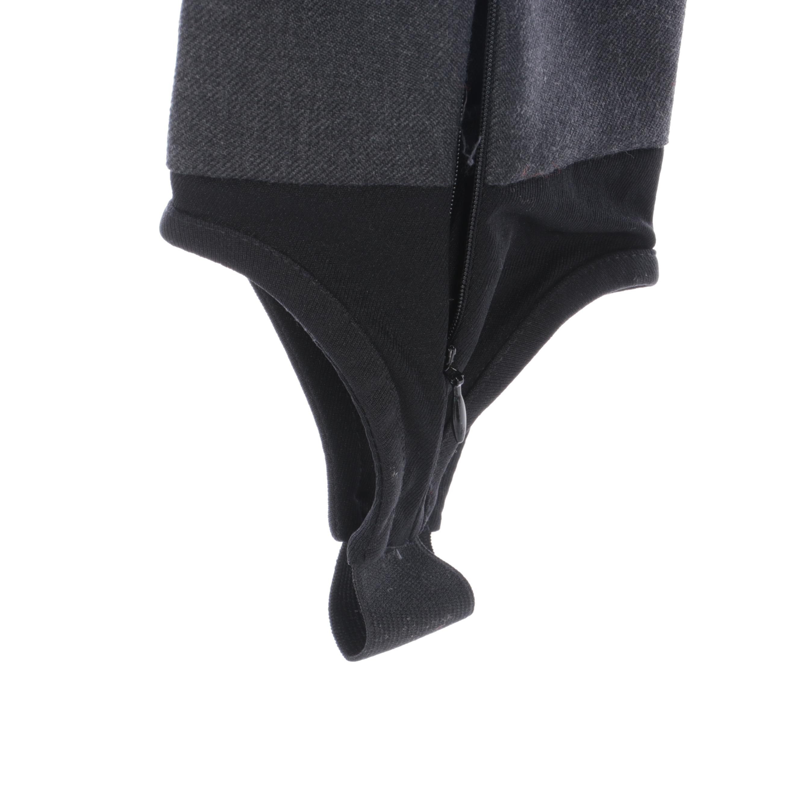 Men's Prada Grey and Orange Wool Stirrup Pants