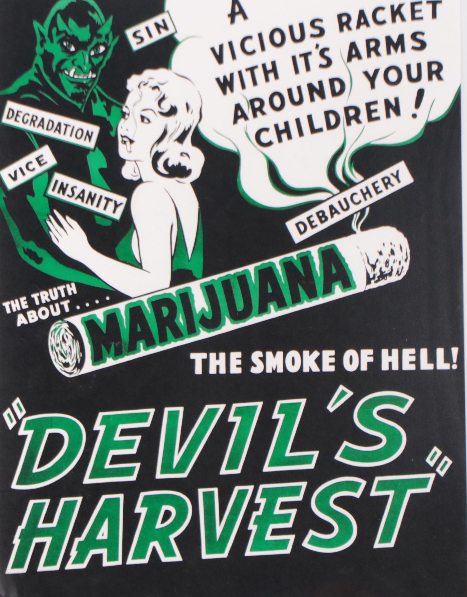 Offset Lithograph Marijuana Propaganda Poster, 21st Century