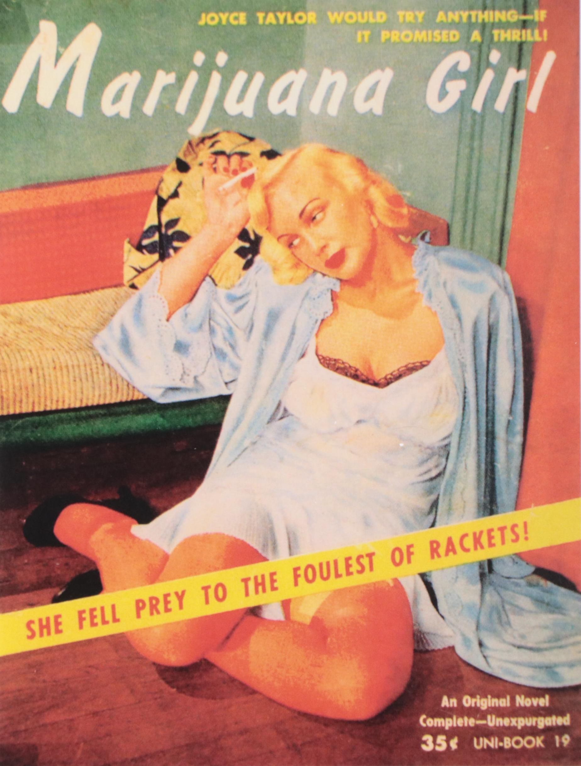 Offset Lithograph of Cannabis Propaganda "Marijuana Girl"