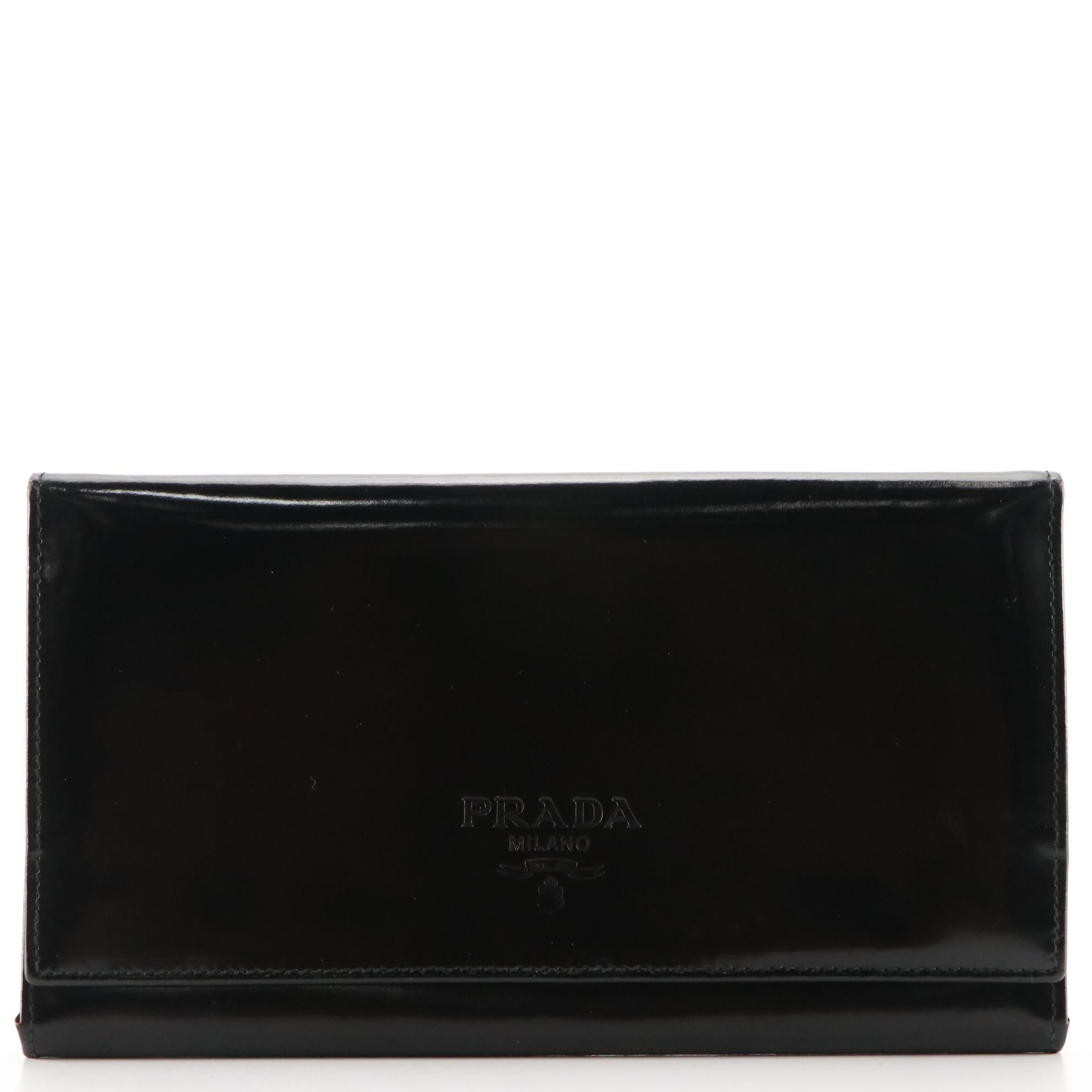Prada Wallet Clutch in Patent Leather