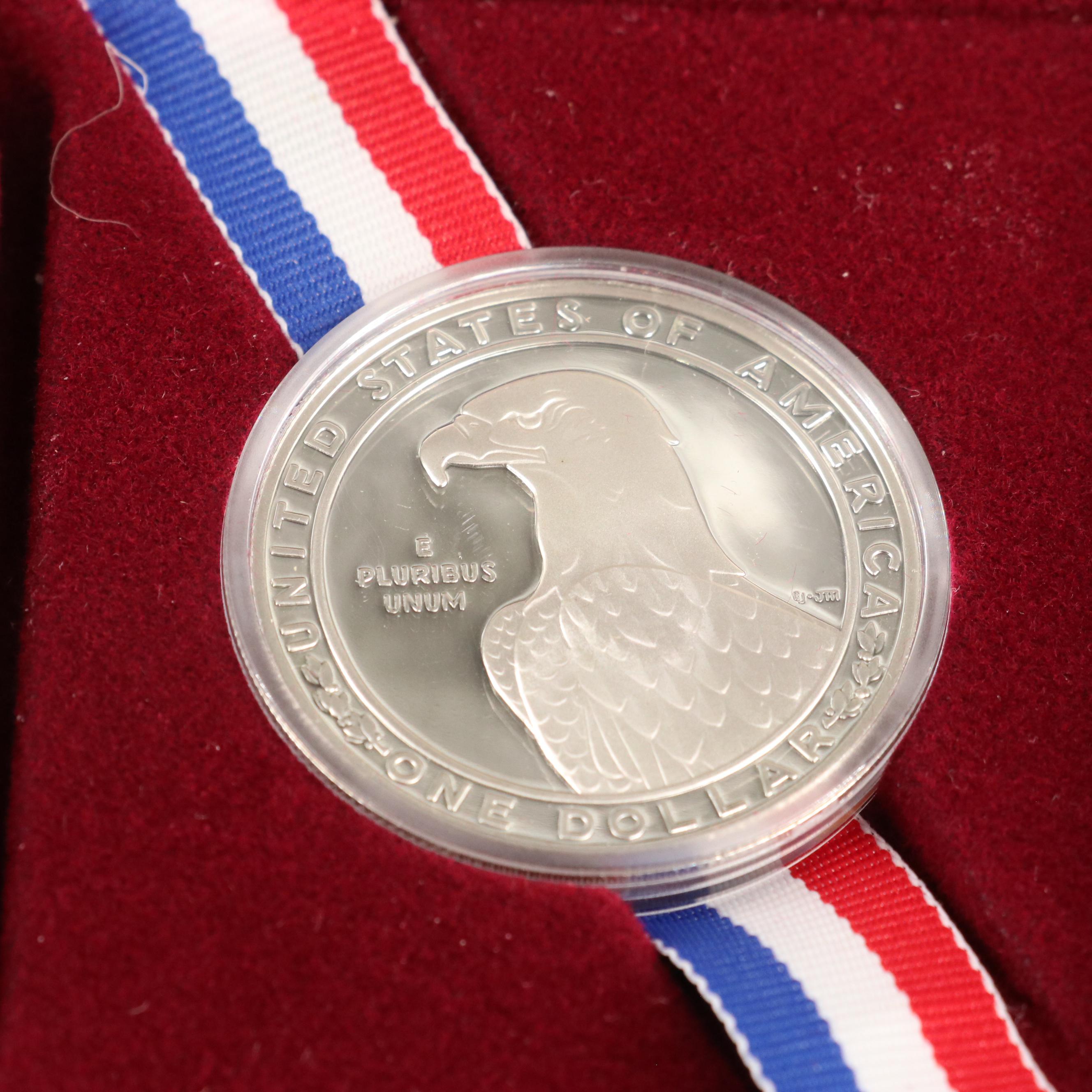 Four Modern United States Commemorative Proof Silver Dollars