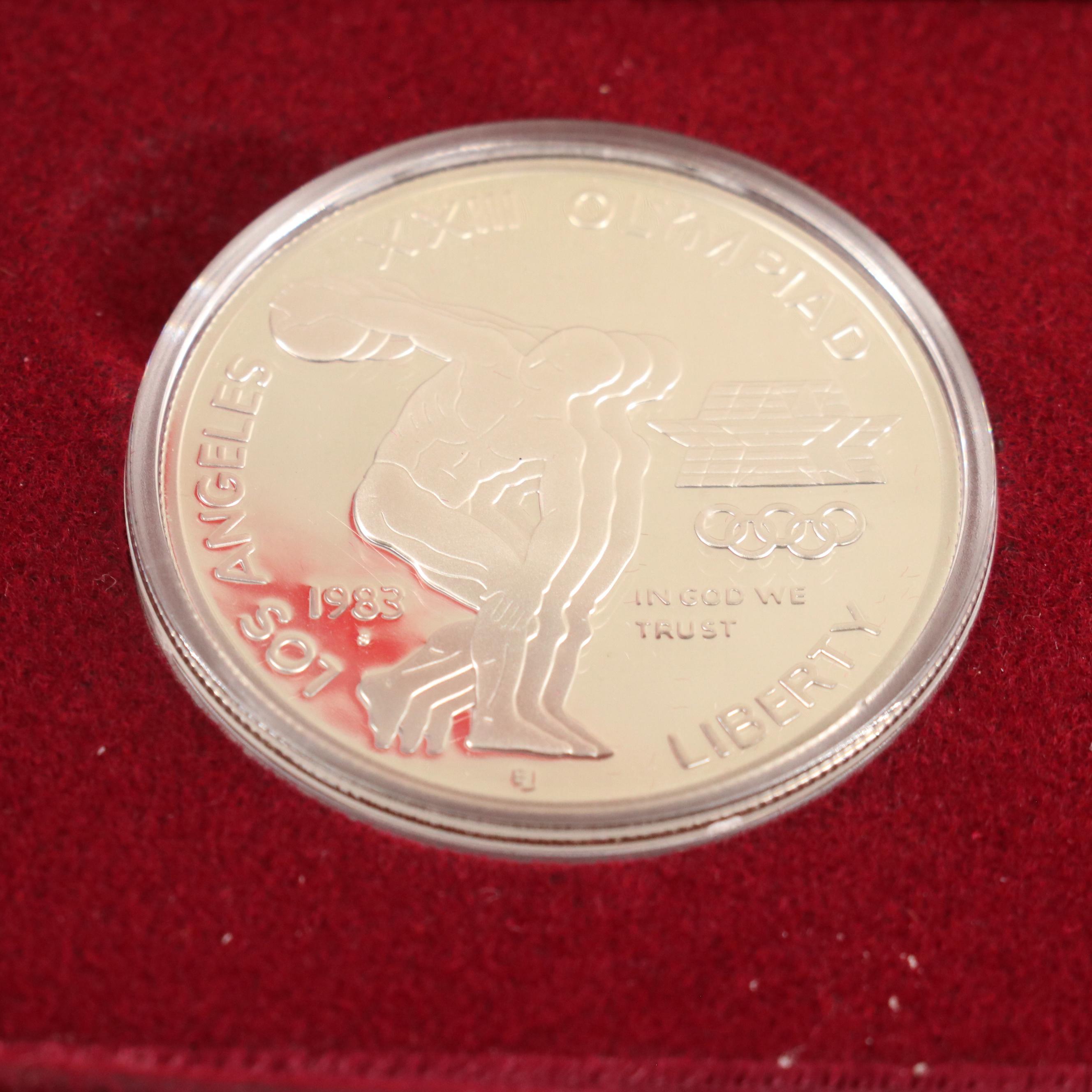 Four Modern United States Commemorative Proof Silver Dollars