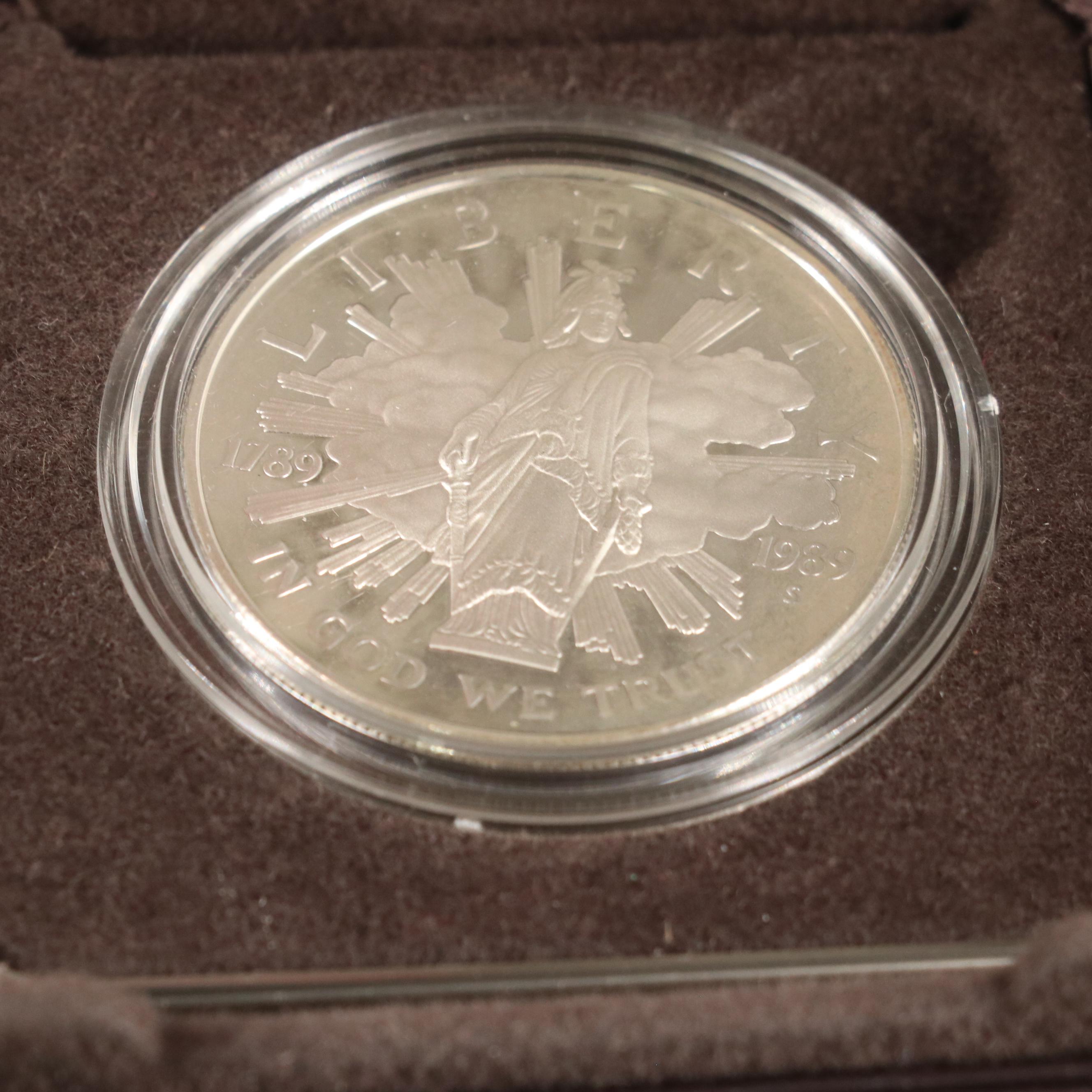 Four Modern United States Commemorative Proof Silver Dollars