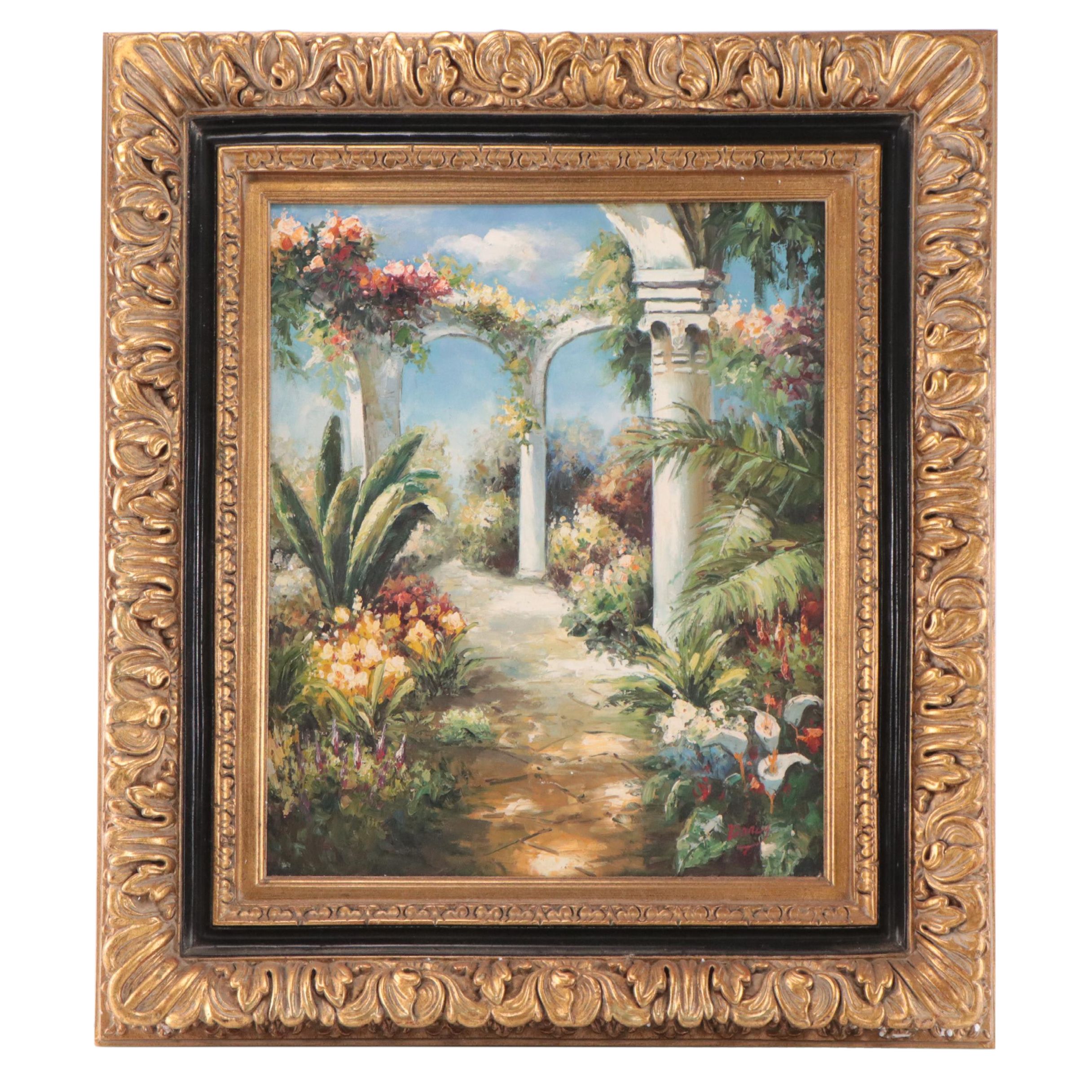 Darcy Garden Landscape Oil Painting, 21st Century