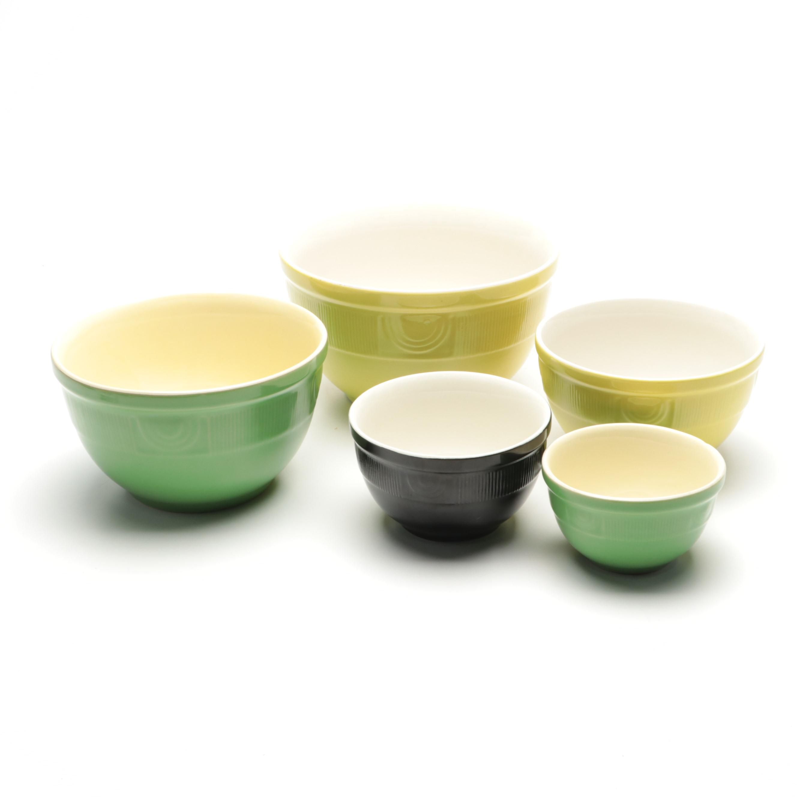 Hall China Ceramic Nesting Mixing Bowls
