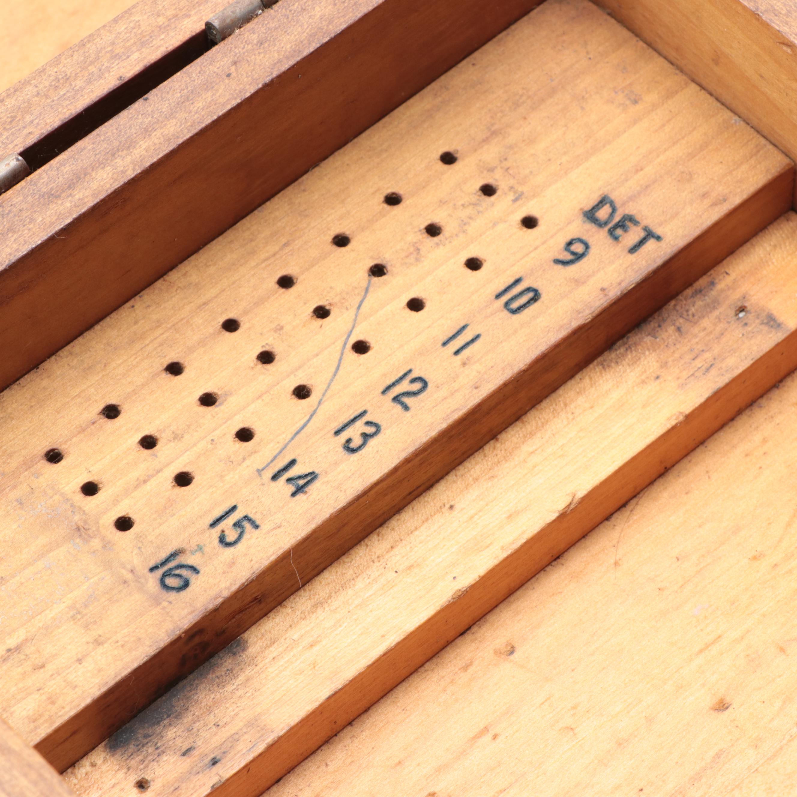 Maple Tool Box with Metal Mounted Walnut Wood Dresser Box