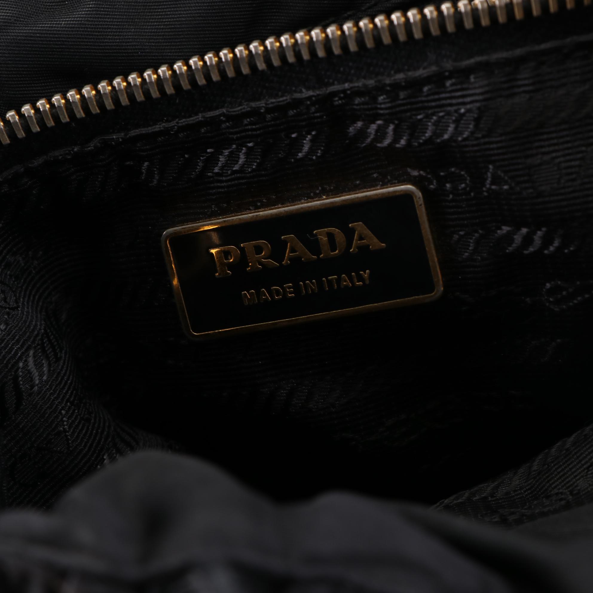 Prada Quilted Tote in Nylon with Patent Leather Trim